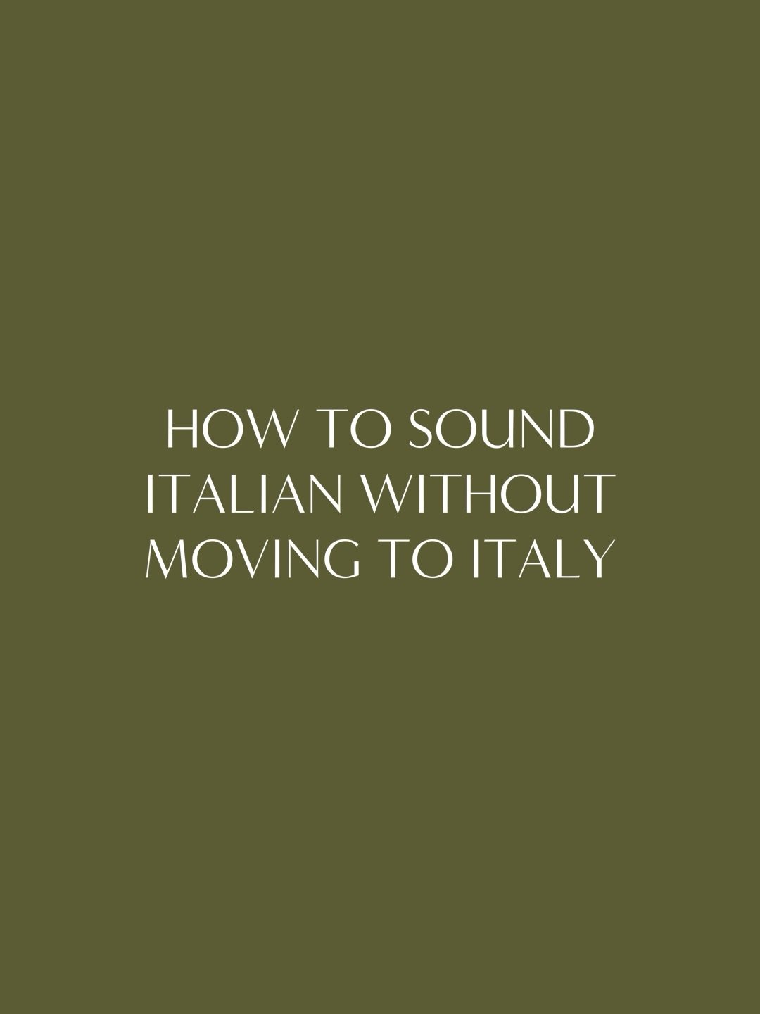 A tiny Italian pronunciation lesson for your next trip &mdash; because confidence is great, but confidence + correct pronunciation? Elite.

Which one have you been saying wrong this whole time? 👀 Drop it below. 

Send this to a friend who needs it. 