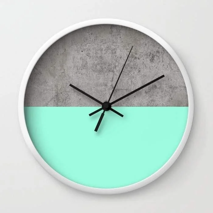 Sea on Concrete Wall Clock