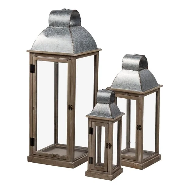 Set of 3 silver lanterns $184.75