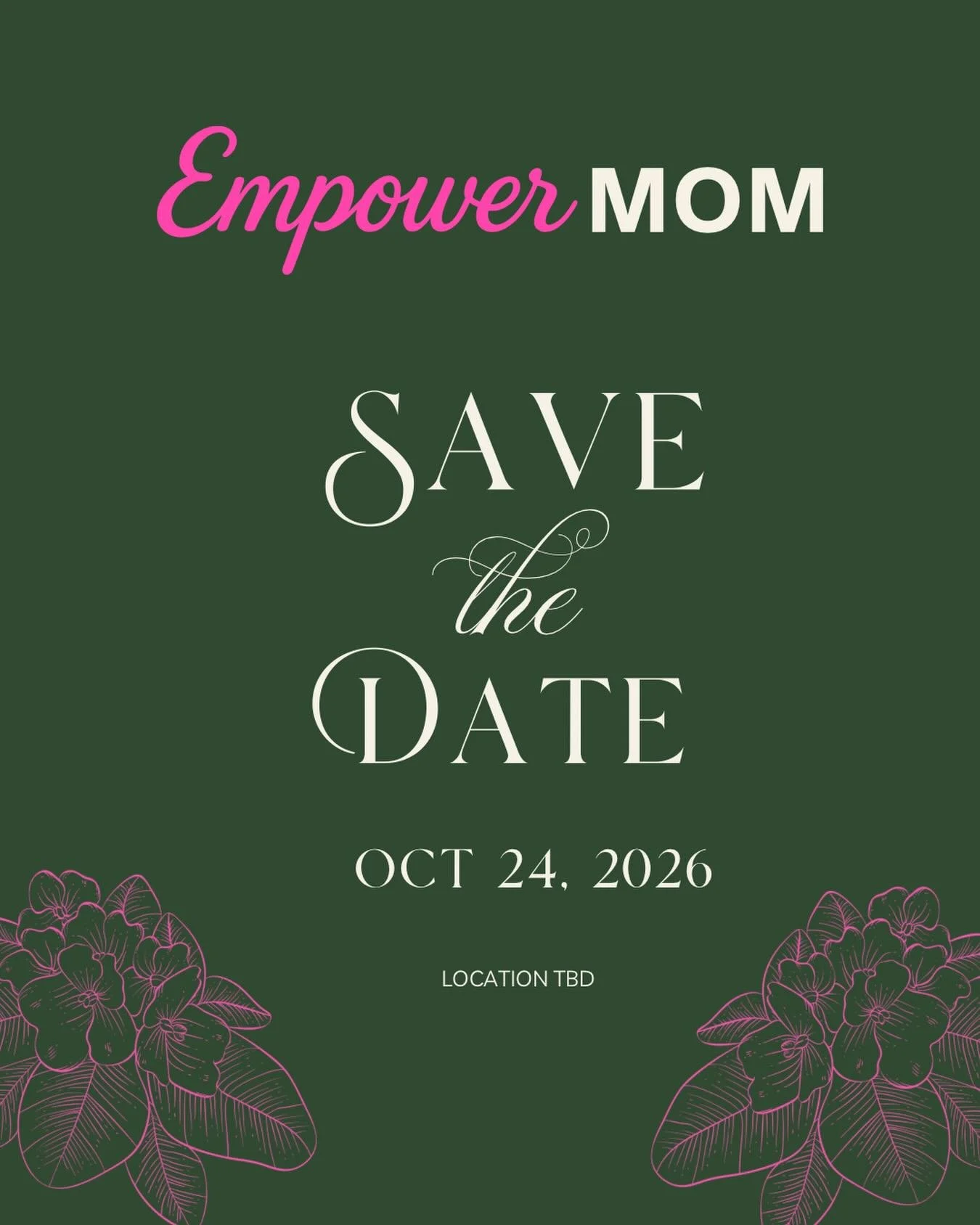 Mark your calendars for the next EmpowerMOM Shower.

EmpowerMOM is a space created for mothers to be educated, empowered, supported, and connected to the village they deserve through pregnancy, birth, and postpartum.

More details soon. We cannot wai