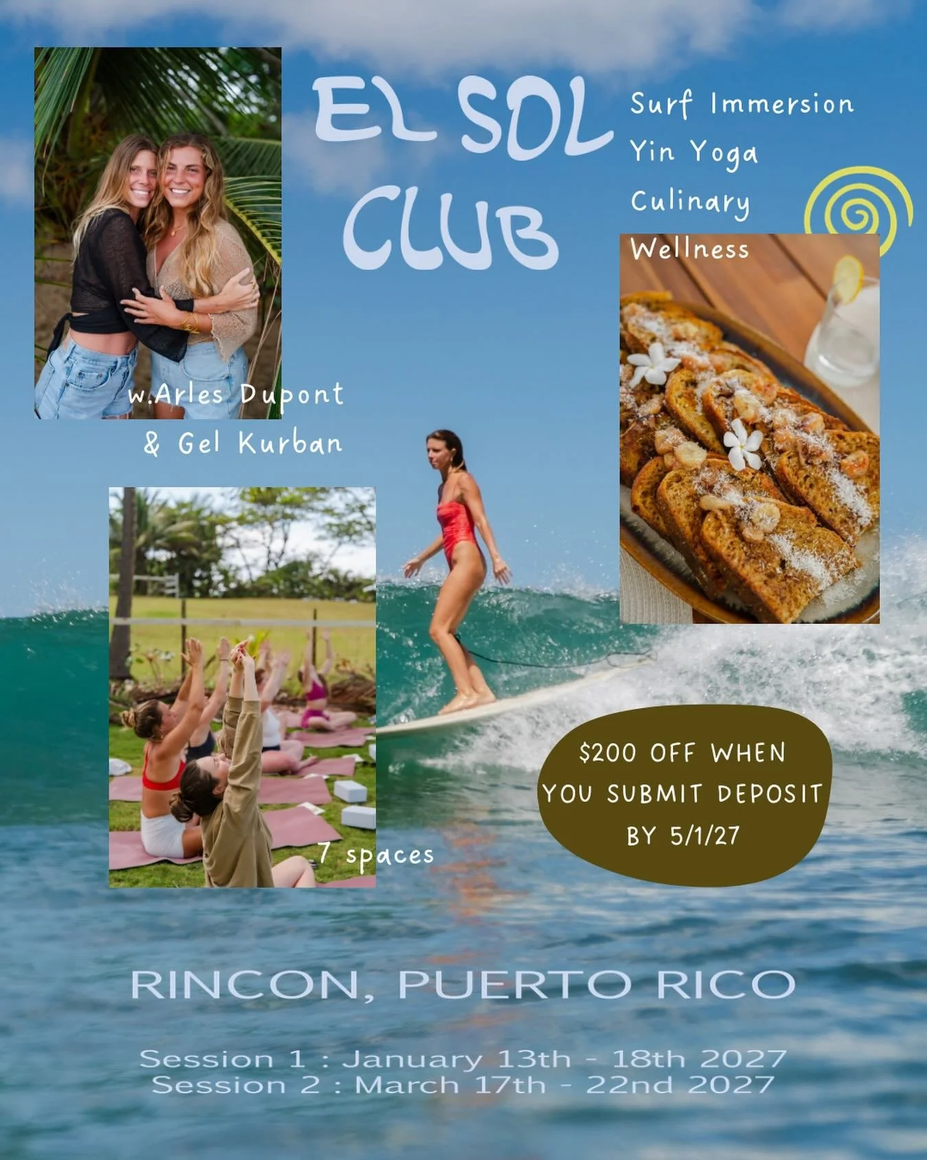 2027&hellip; it&rsquo;s happening!! ❤️&zwj;🔥🇵🇷🫶🏻🌺

After hosting sold out retreats this year, host @arlesdupont  and guest chef @angelikakurban are officially launching two 2027 El Sol Club | Puerto Rico retreats. Limited to 7 spaces per retrea