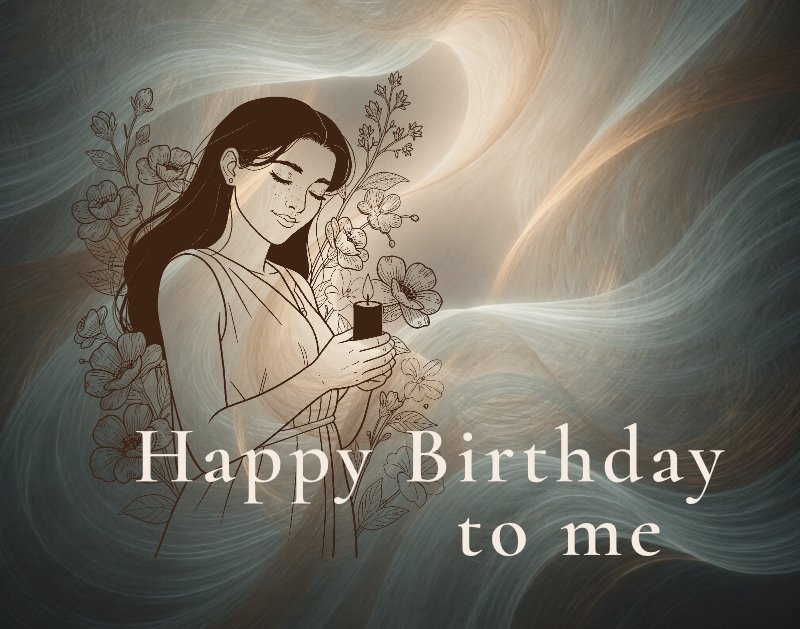 Happy Birthday to Me Illustration – Geburtstagsritual für Frauen
