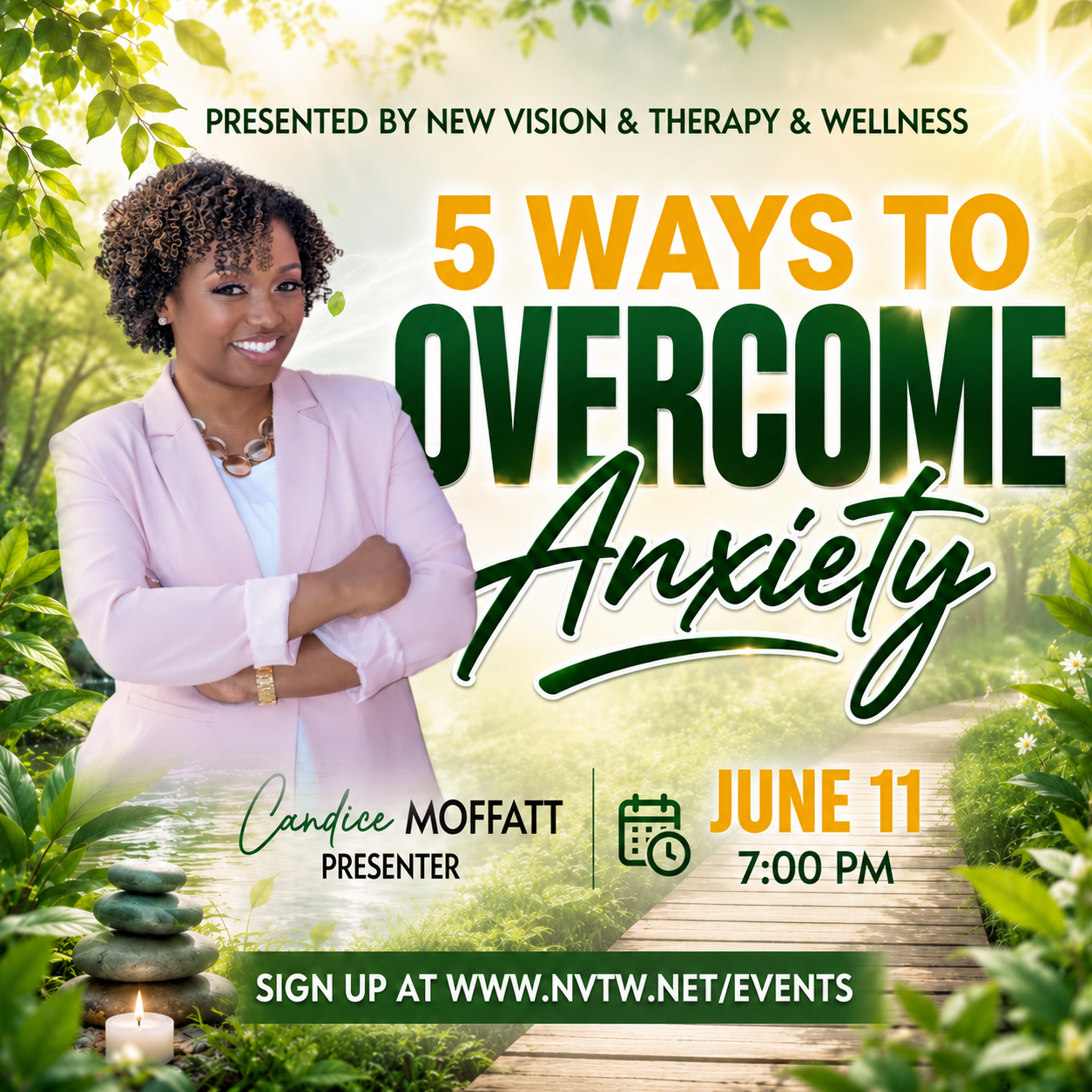 5 Ways to Overcome Anxiety w/ Candice Moffatt of New Vision Therapy &amp; Wellness