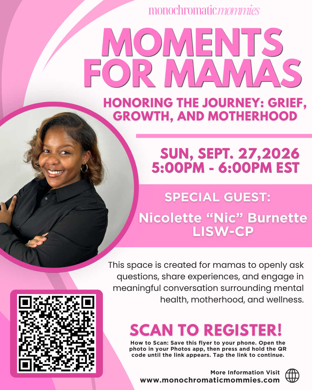 Moments for Mamas: Honoring the Journey: Grief, Growth, and Motherhood w/ Nic Burnette, MSW, LISW-CP