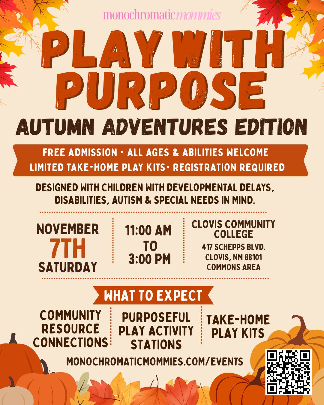 Play with Purpose: Autumn Adventures Edition — MONOCHROMATIC MOMMIES