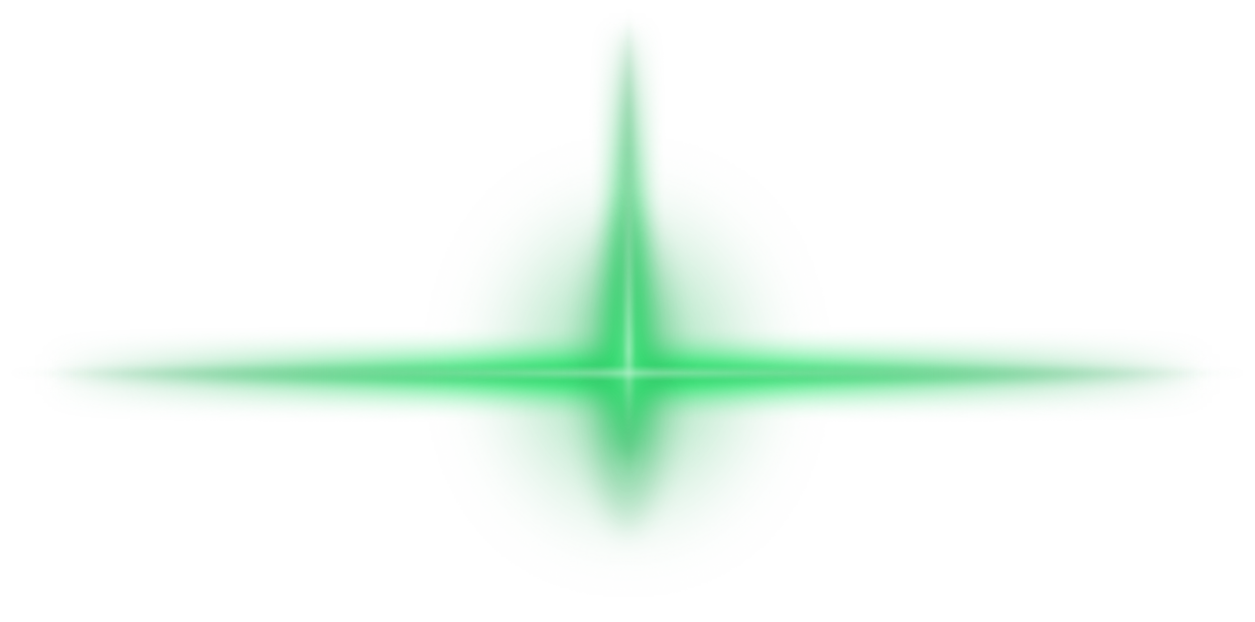 A computer-generated graphic of a three-pronged green object with reflections on a gray surface.