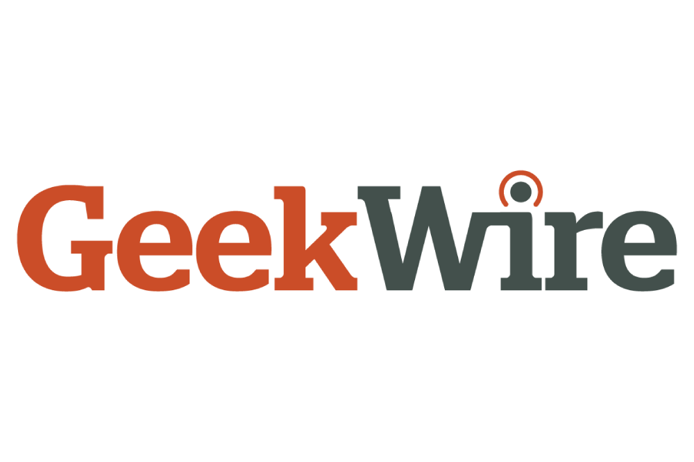 Logo of GeekWire in gray and orange text with a small red circle over the letter 'i'