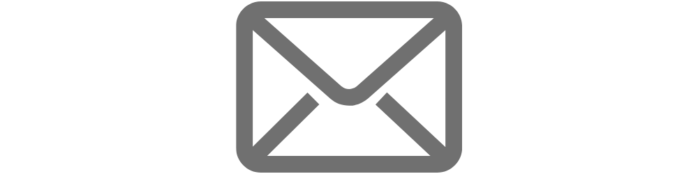 Icon of a gray envelope representing email or messaging.