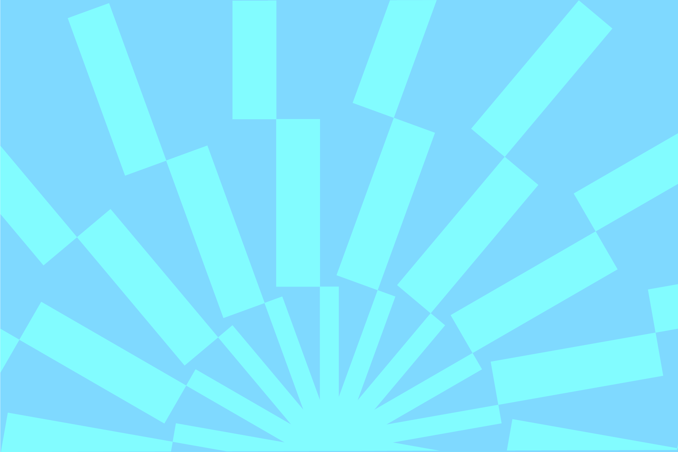 Abstract geometric pattern with light blue radiating lines on a darker blue background.