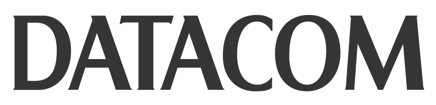 The logo of DATACOM in black text on a white background.