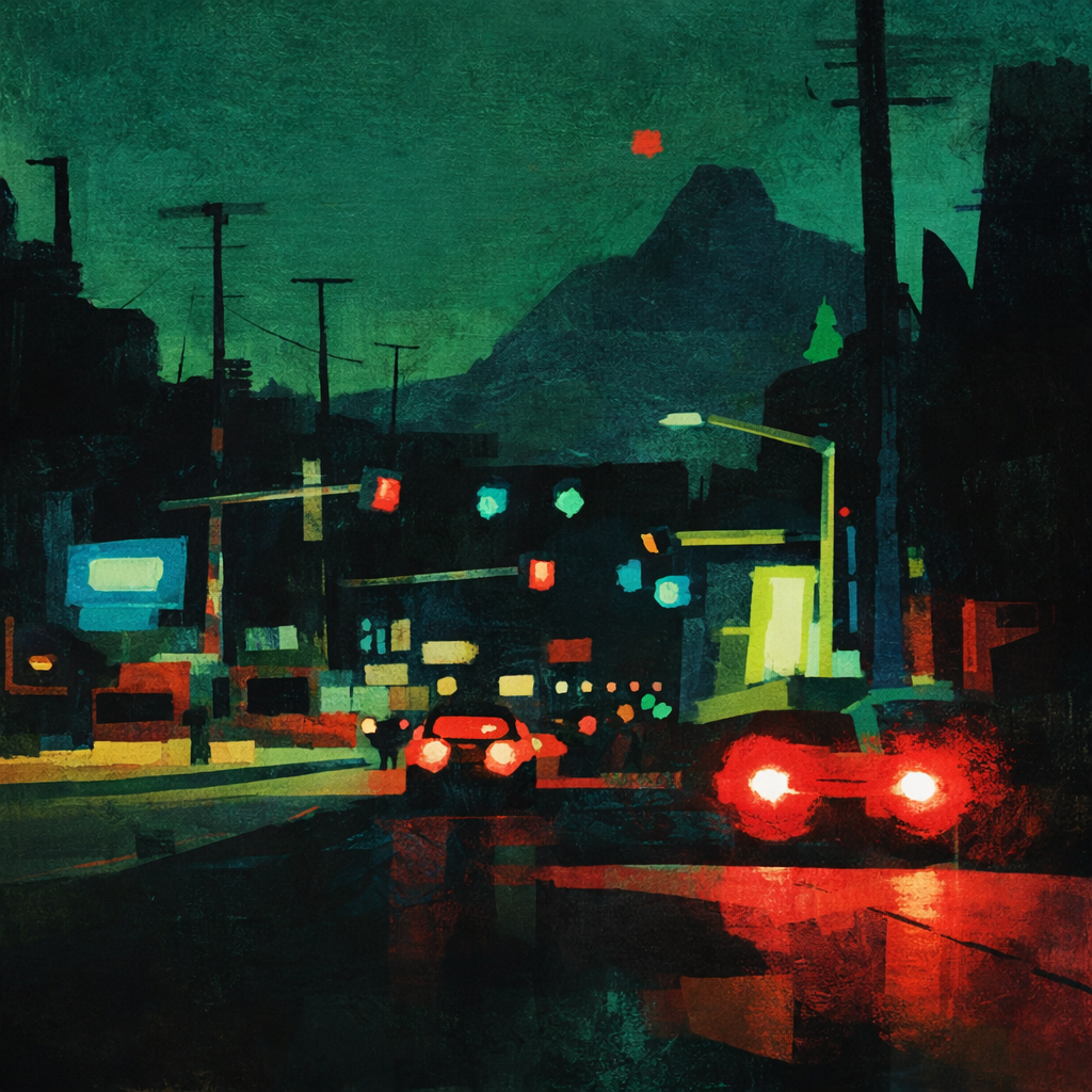 Wild Mountain Lights (2026) — Mixed media work