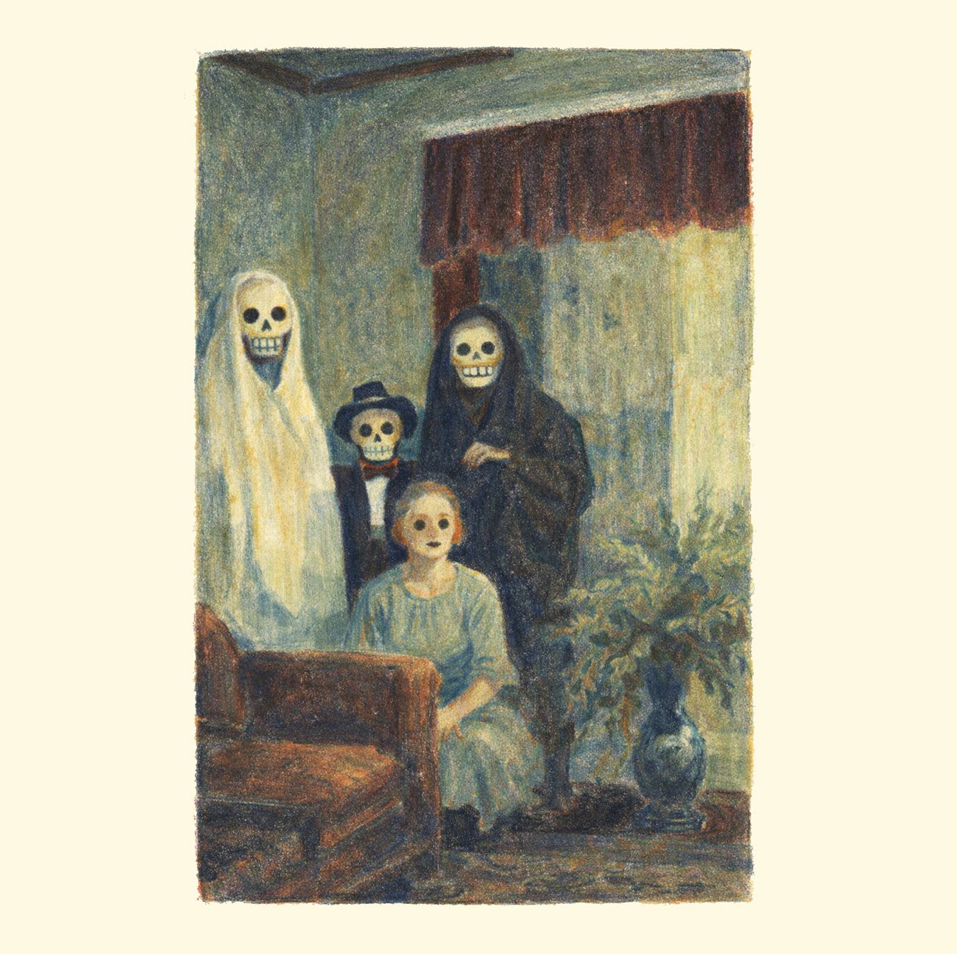 Visitors (2025) — Hybrid mixed media image