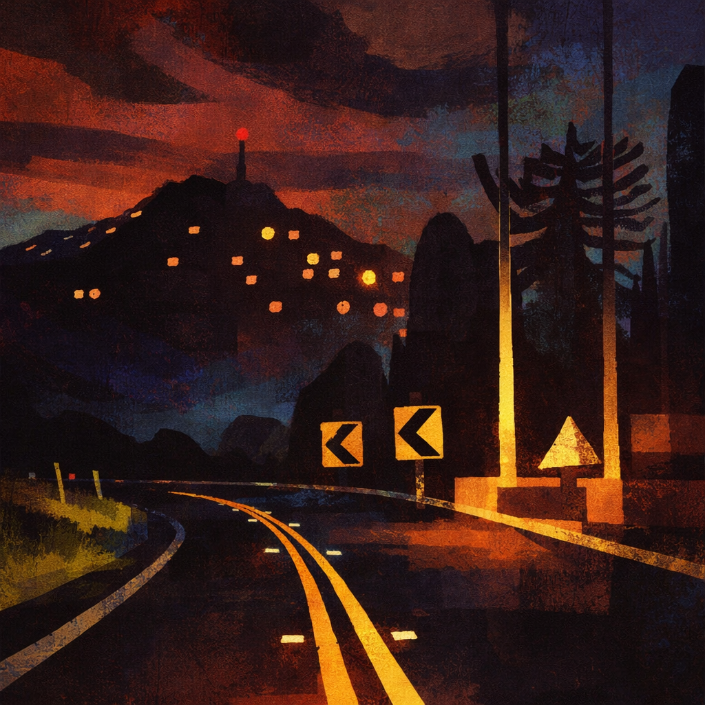 The Dark Turn (2025) — Mixed media work