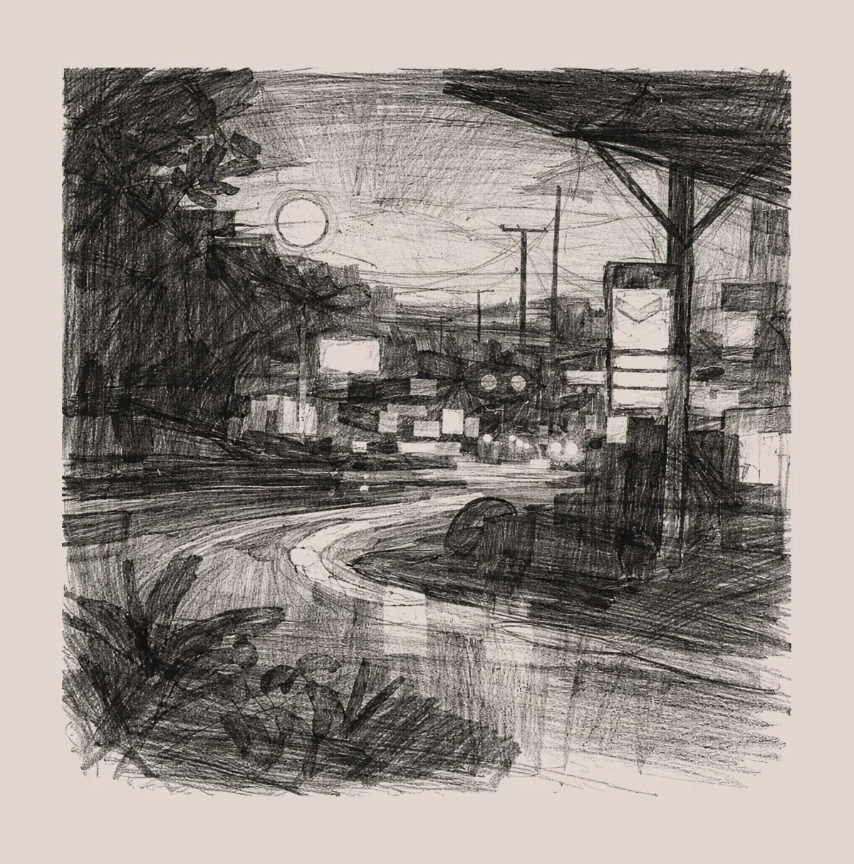 Chevron (2026) — Digital composition incorporating hand-made textures
