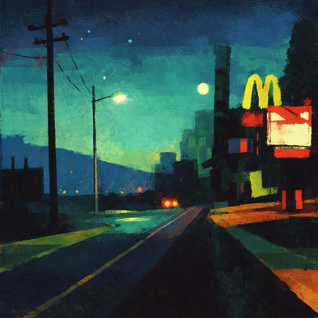 On the Way to Somewhere Else  (2026) — Mixed media work