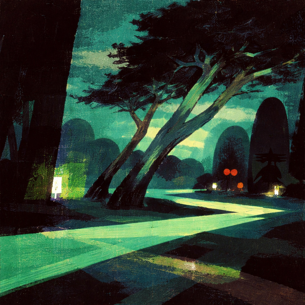 Cypress Road, Monterey Peninsula (2025) — Mixed media work