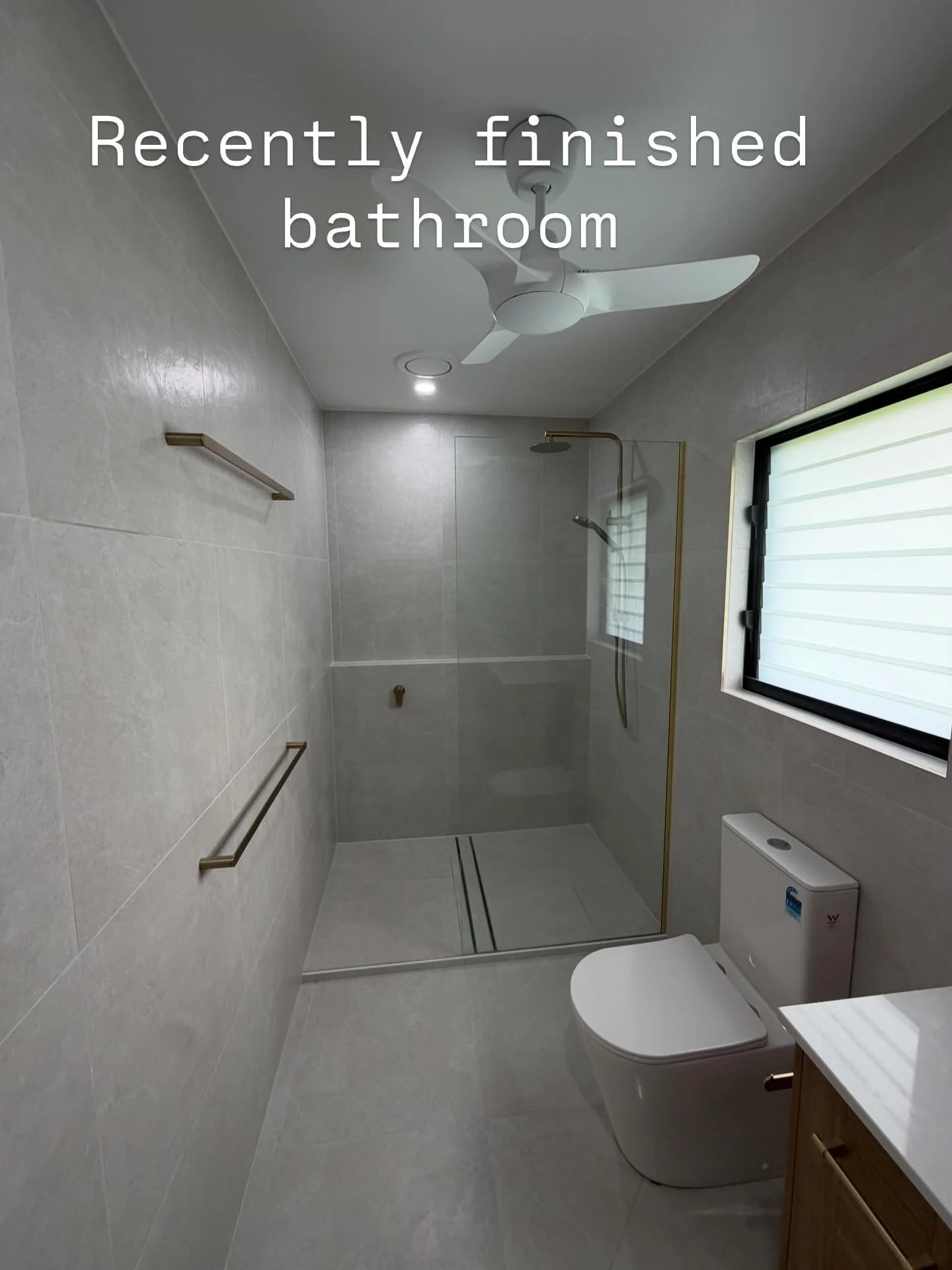 Recently renovated bathroom in Goldsborough Valley. Reach out if you're ready to give your bathroom some TLC