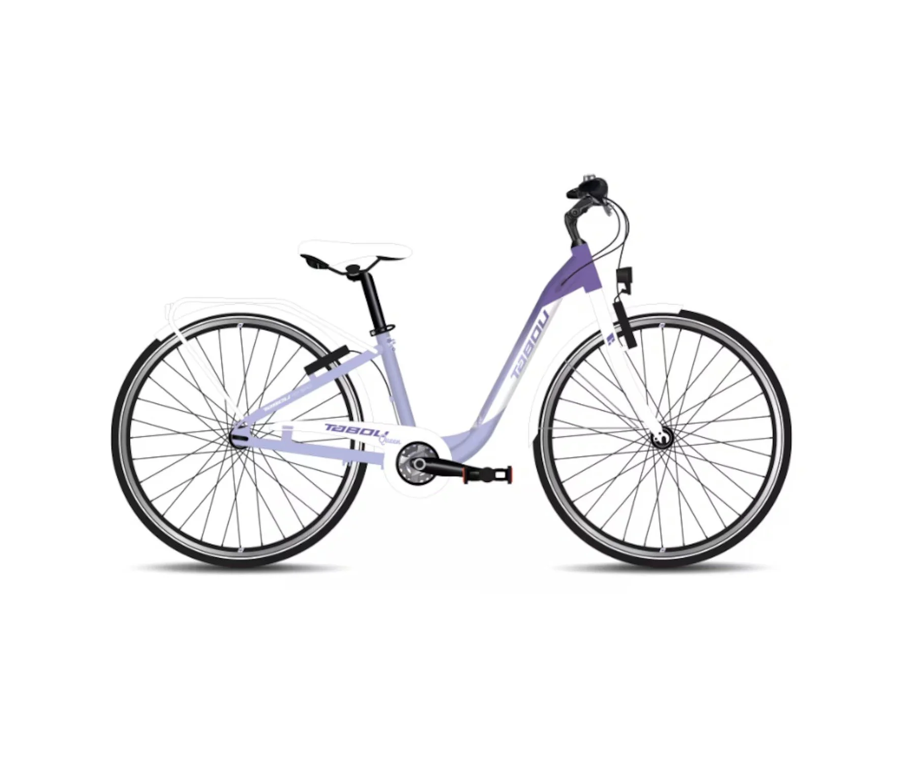 Tabou Queen Plus 20" Lila/Vit