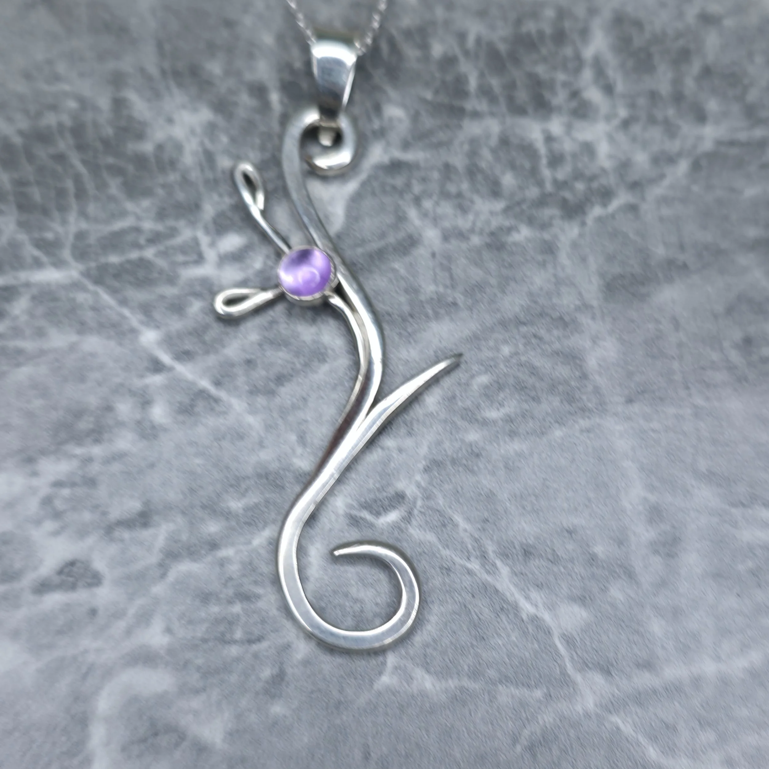 Heather contemp amethyst necklace  on slate.jpg