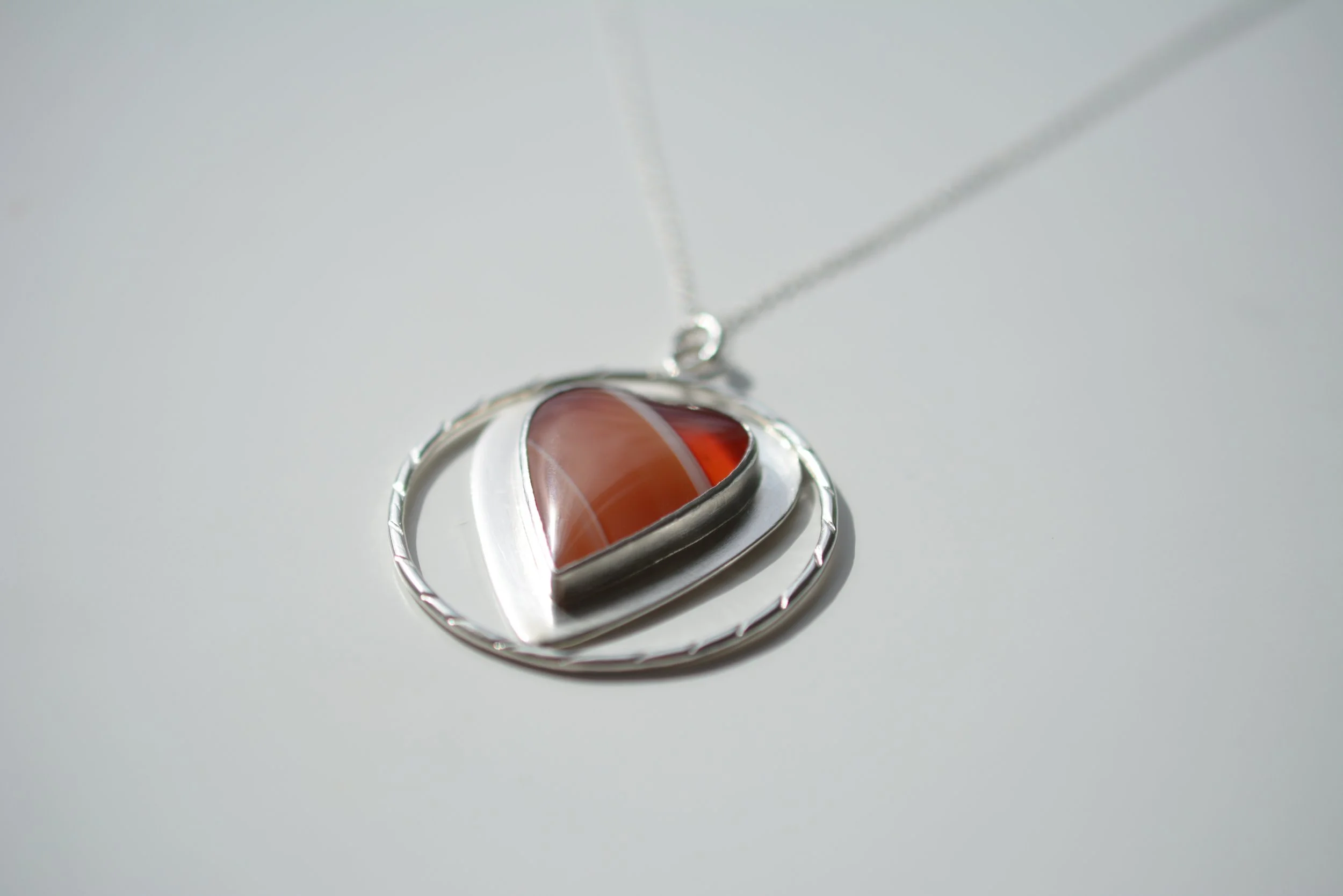 Highland Hearth Carnelian Silver Necklace
