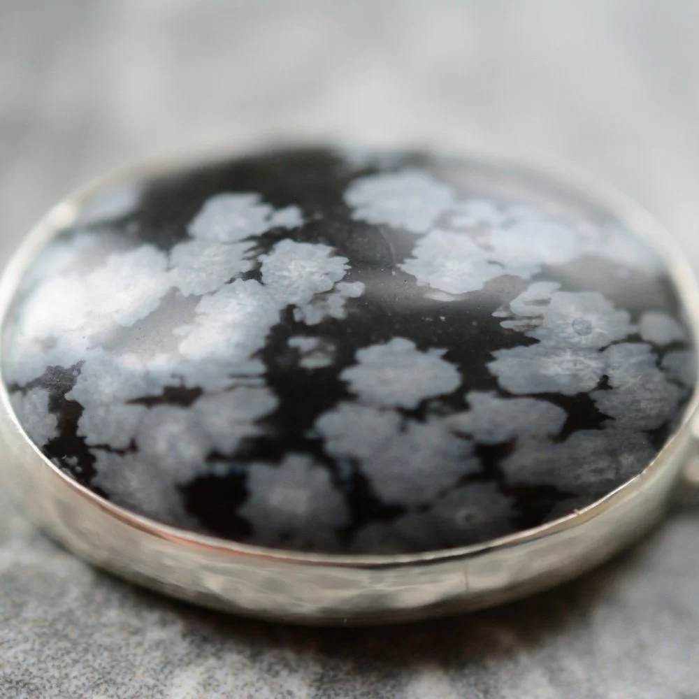 Handmade Snowflake Obsidian and Silver Necklace-3.jpg