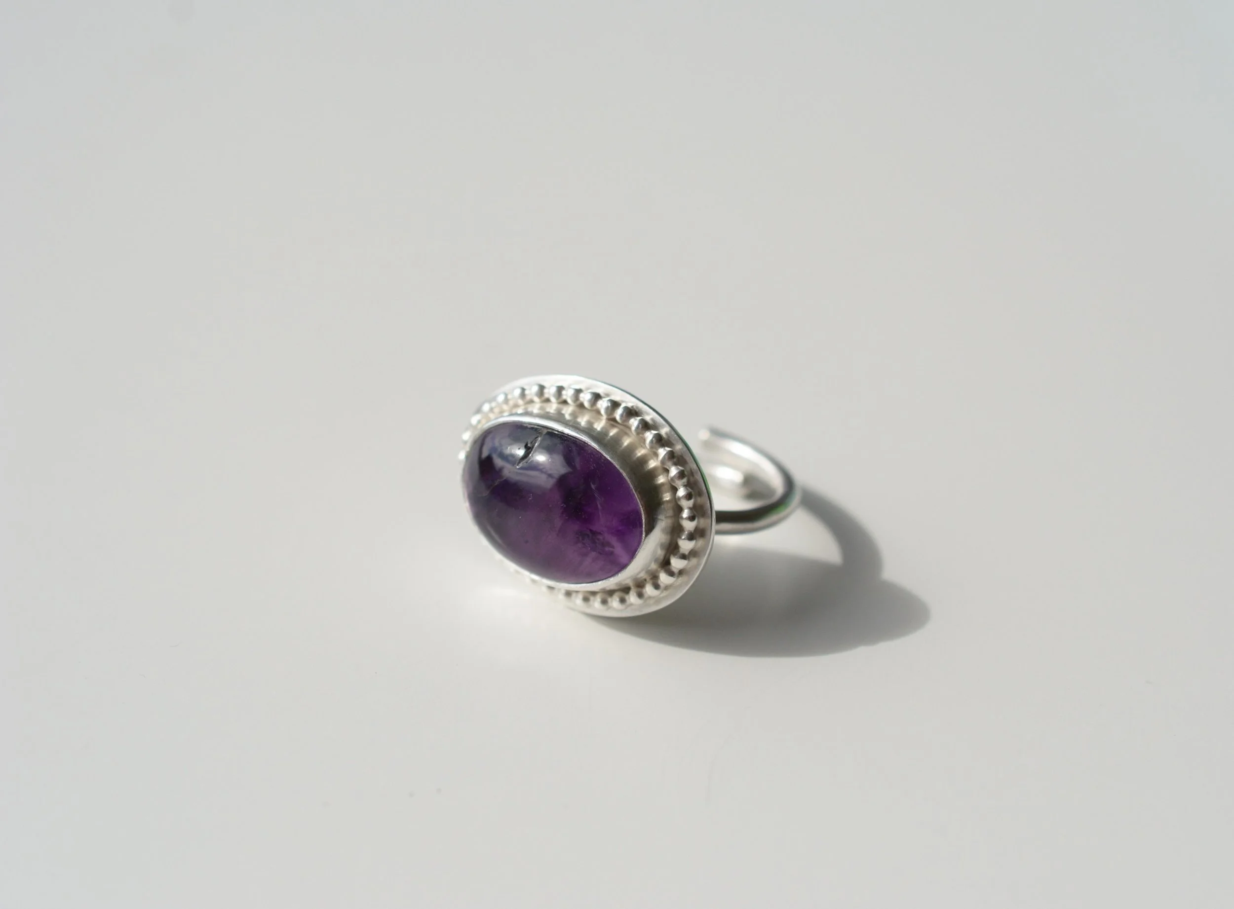 Heather Moon Amethyst Silver Ring
