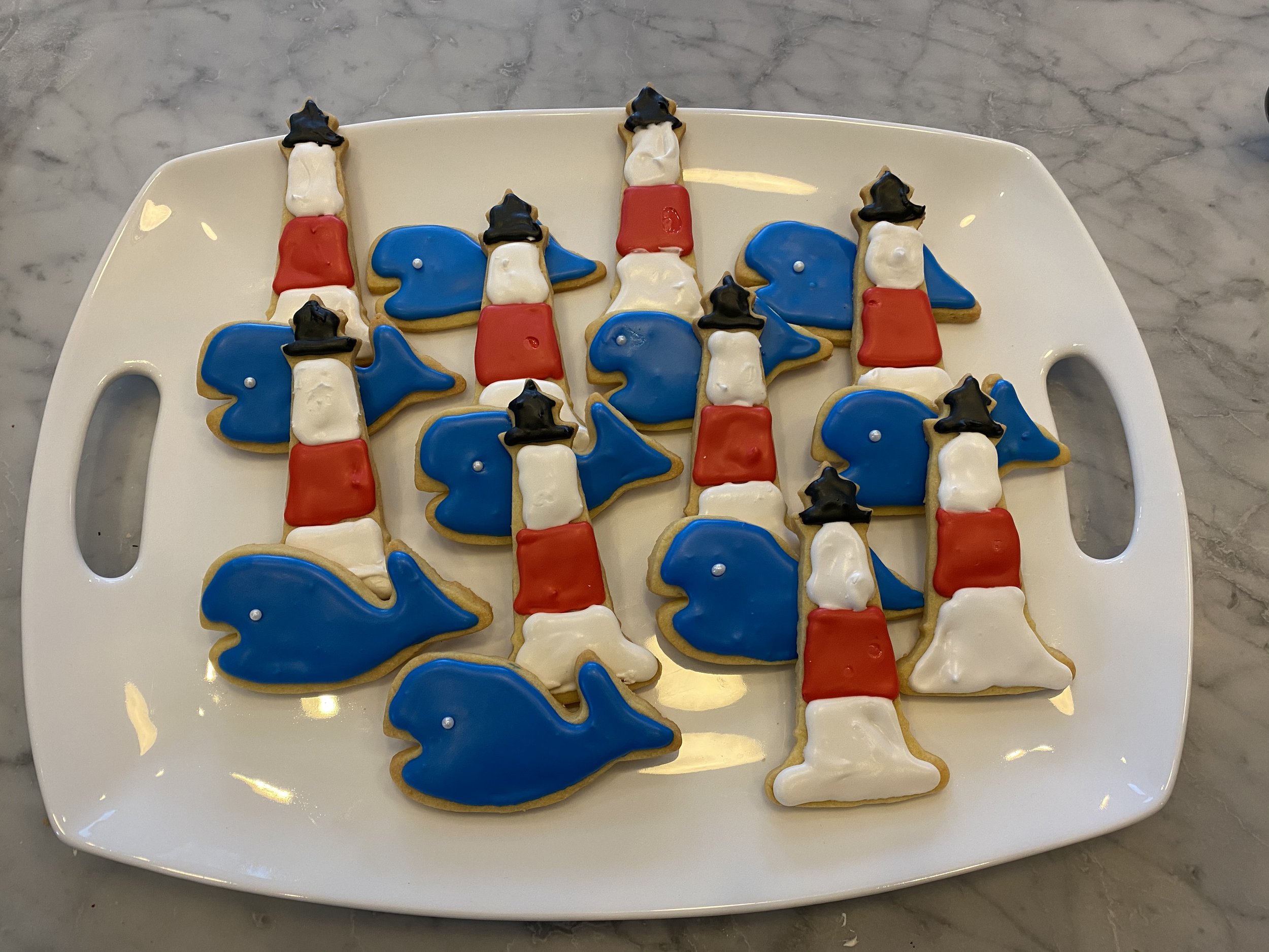 Nautical Themed decorated sugar cookies