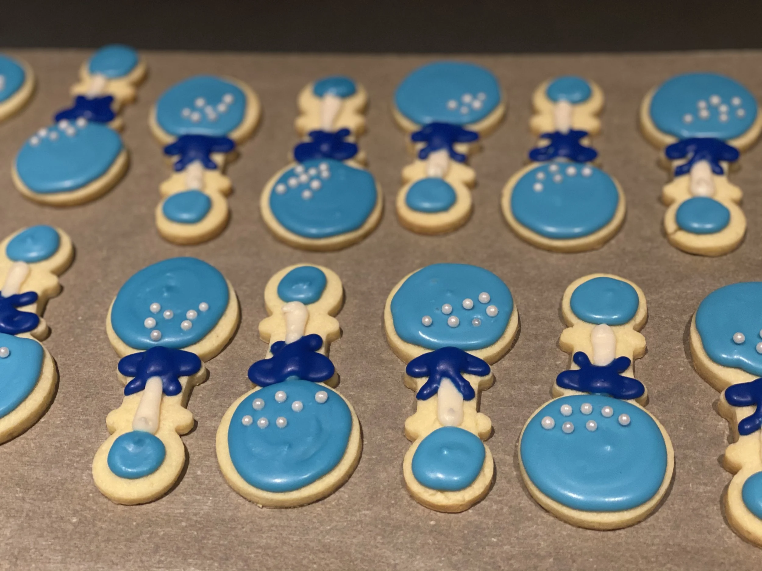 Baby Rattle Decorated Sugar Cookie Cookies 