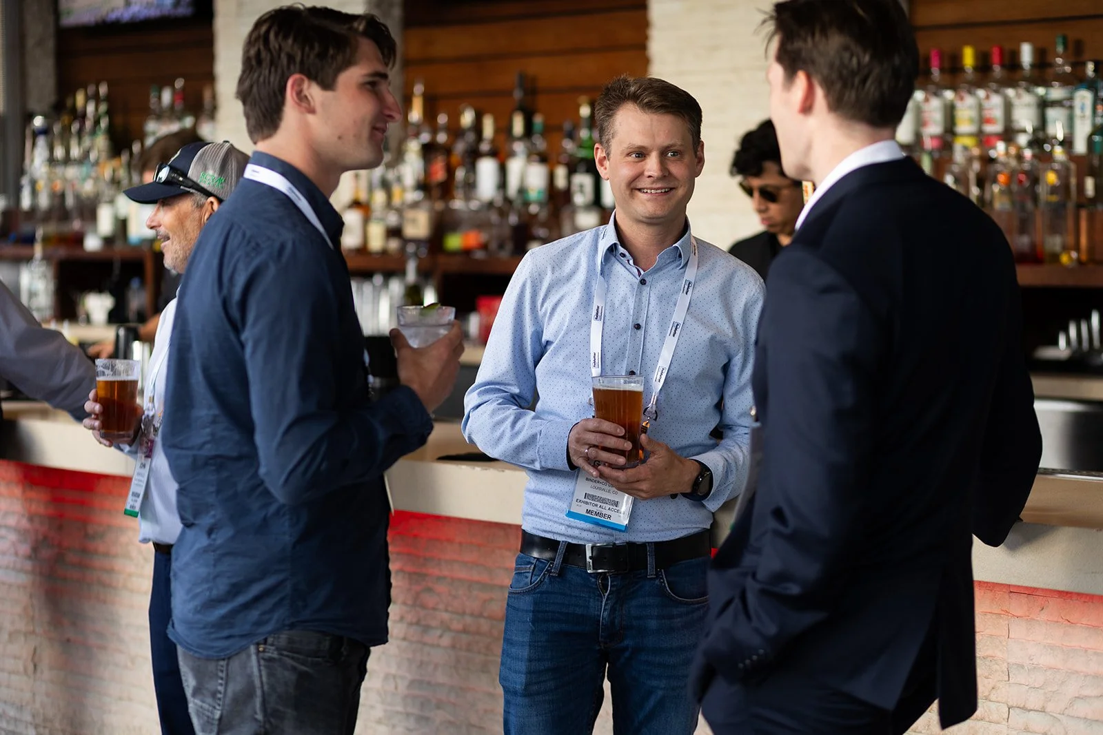 Professionals networking after a San Diego Convention.