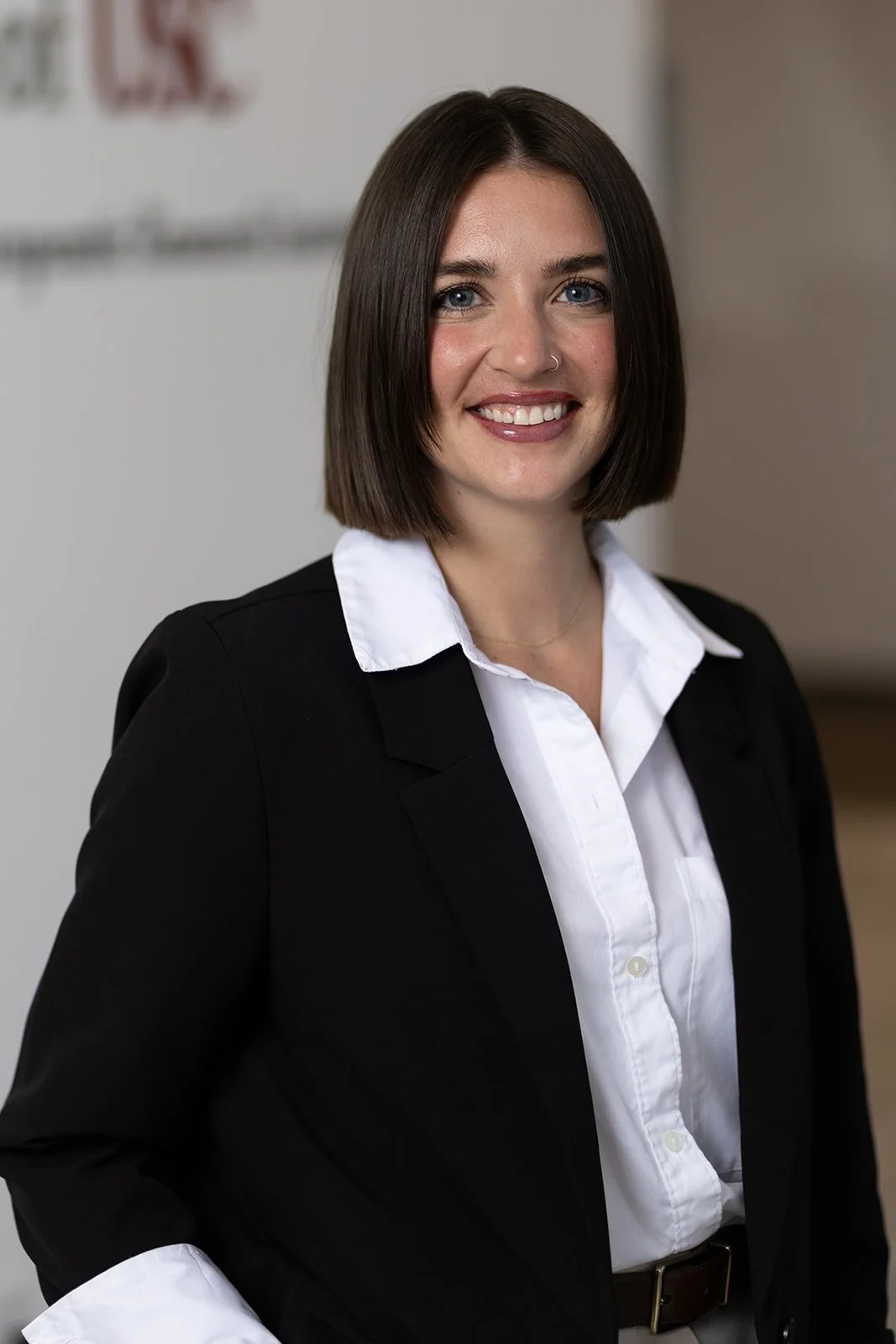 Professional headshot done in office location.