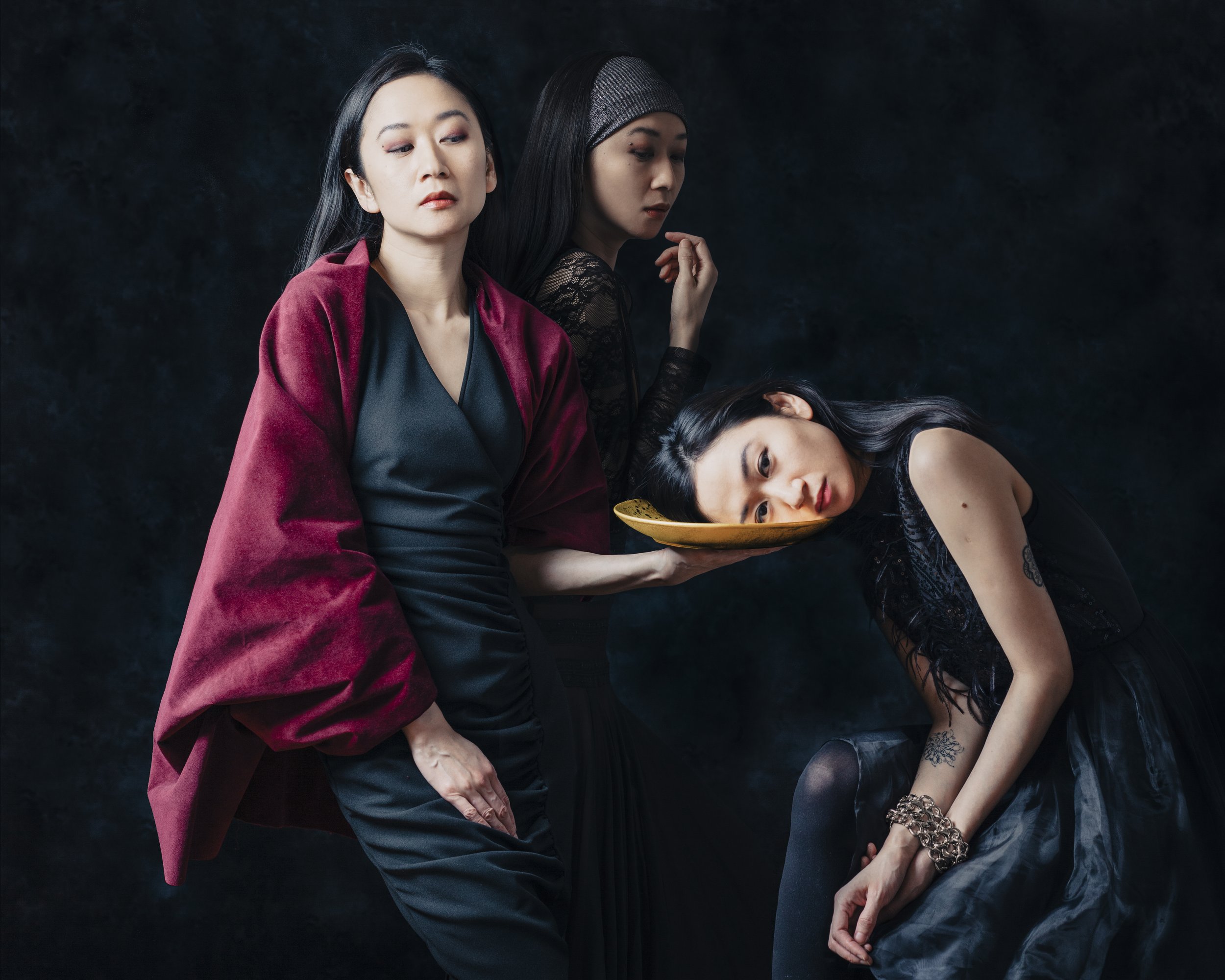 Family Resemblance #2 (2020)
Reinterpreting Caravaggio's "Salome with the Head of John the Baptist" (1609), this photo explores family dynamics. Unhealthy interactions within a family can result in attachment styles that some individuals need decades