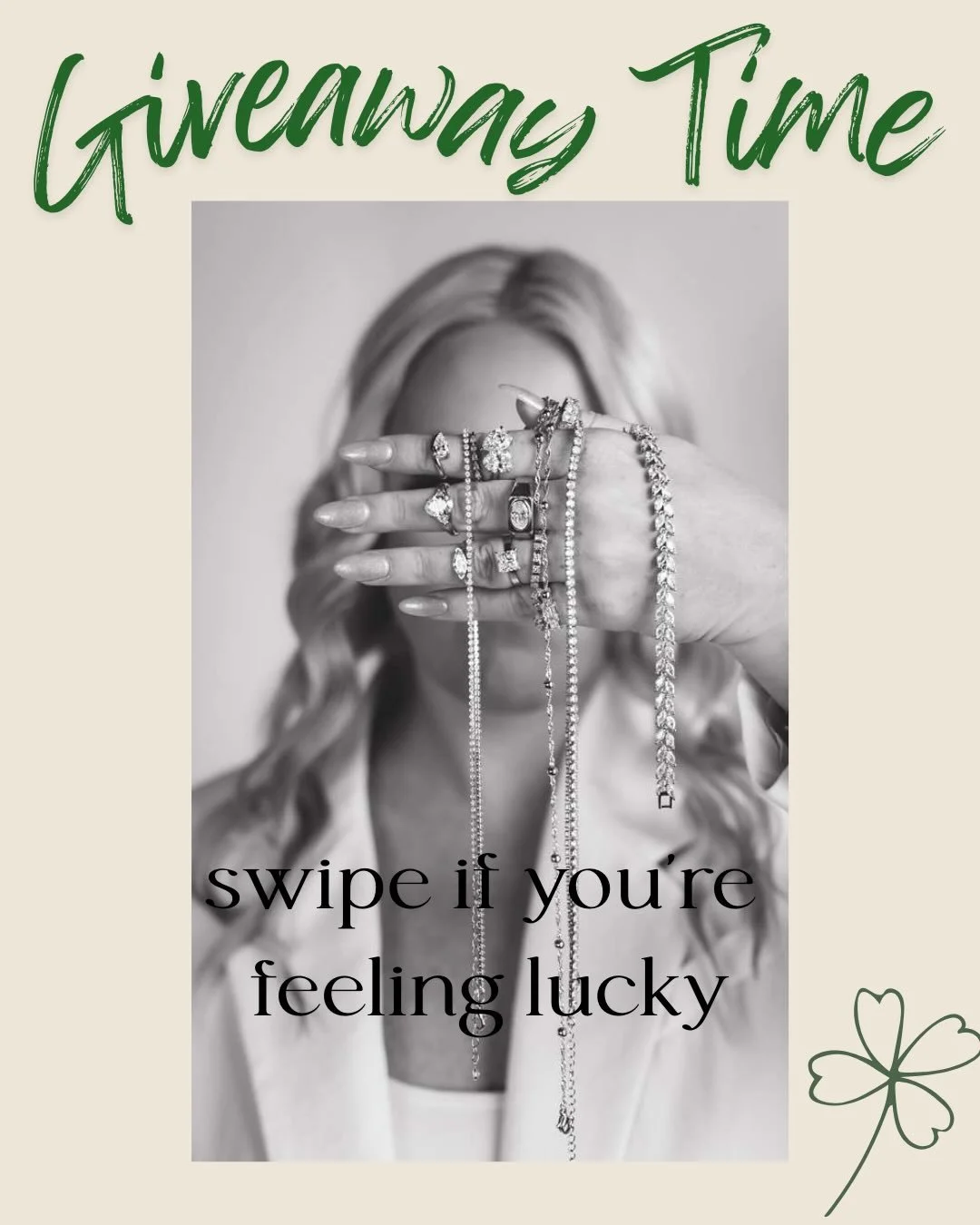 ☘️‼️ The time is now 💎 GIVEAWAY IS HERE

Every year for my birthday I try to give back and this year we re doing it BIG! Some of you are lucky in loveeee ☘️💚

THE PRIZES ON THE LINE 🤩
✨ custom ring (up to 5 carats)
✨ wedding suite invitations @ada