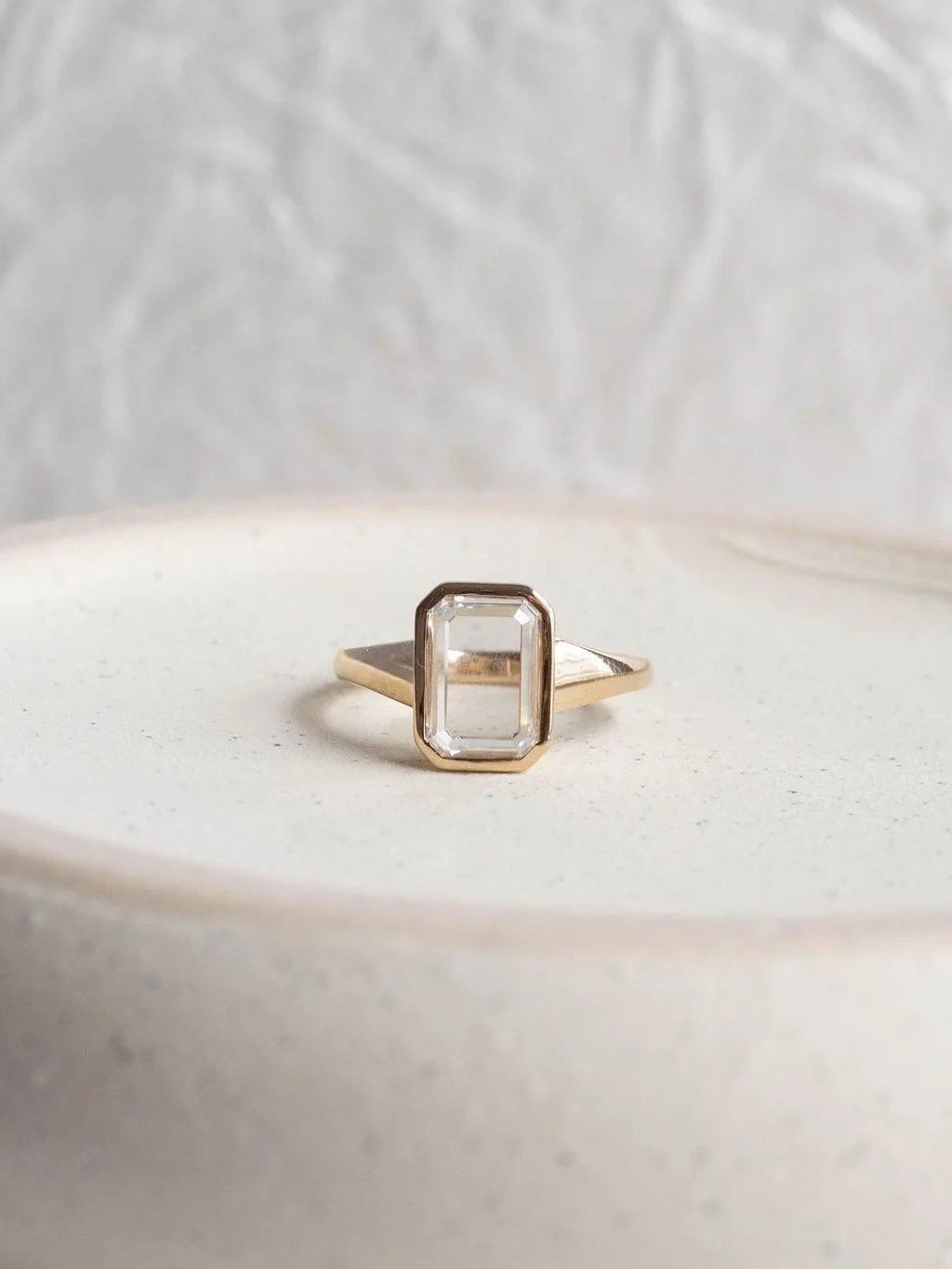 Ever heard of a portrait diamond? ✨

3 carat completely transparent diamond set in a 14k yellow gold graduated setting &mdash; for a lady who wants something no one else has 🫶

[portrait diamond, portrait diamond ring, lab created portrait diamond, 
