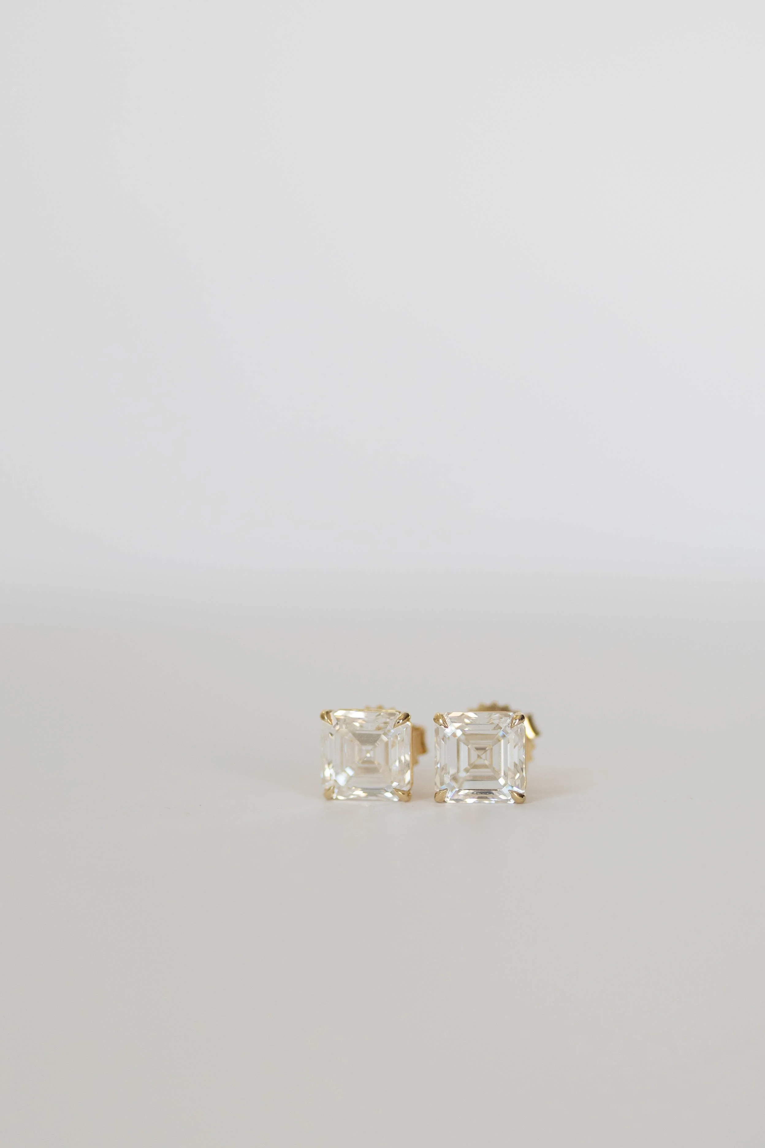Asscher Diamond Studs