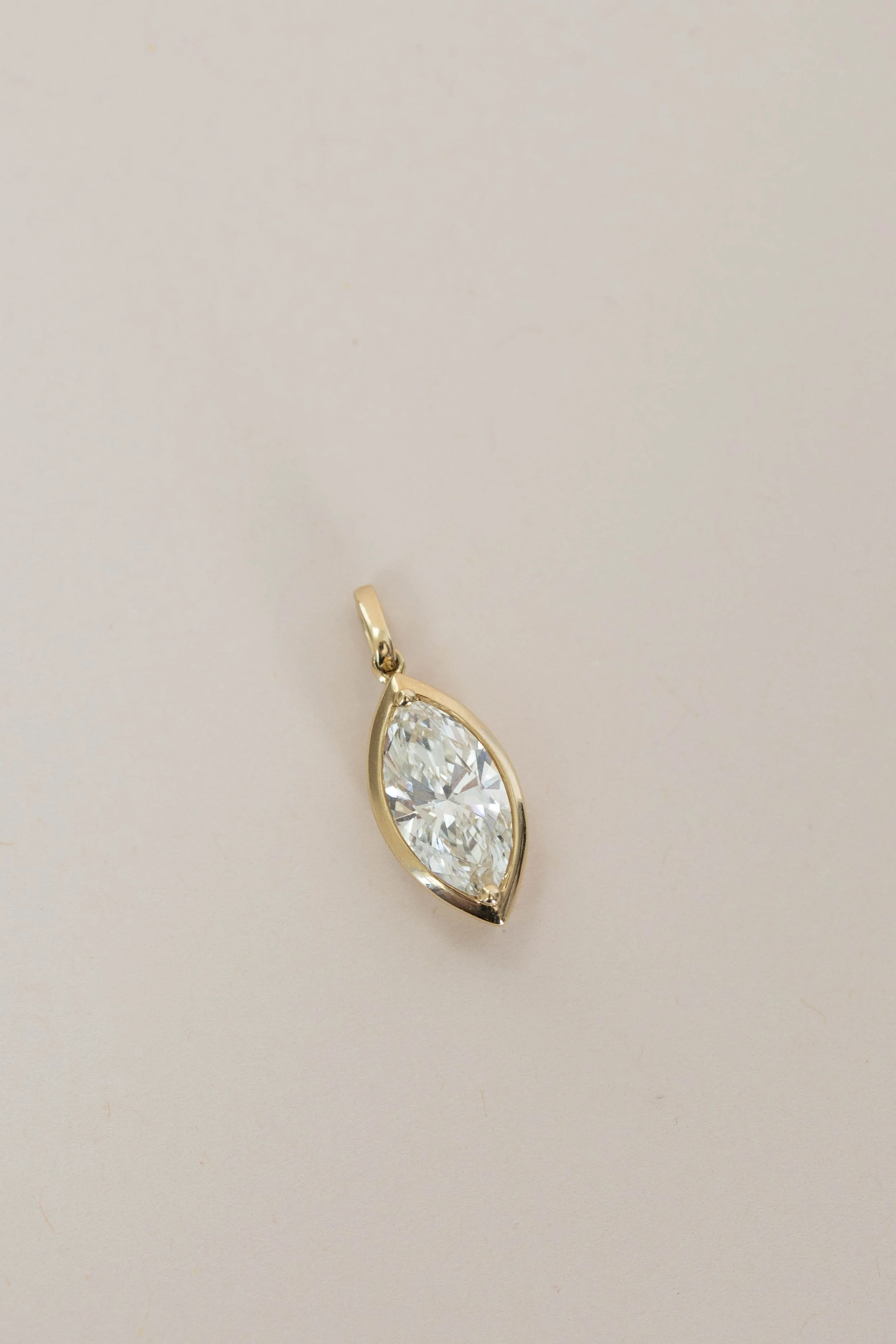 Bezeled Marquise Necklace