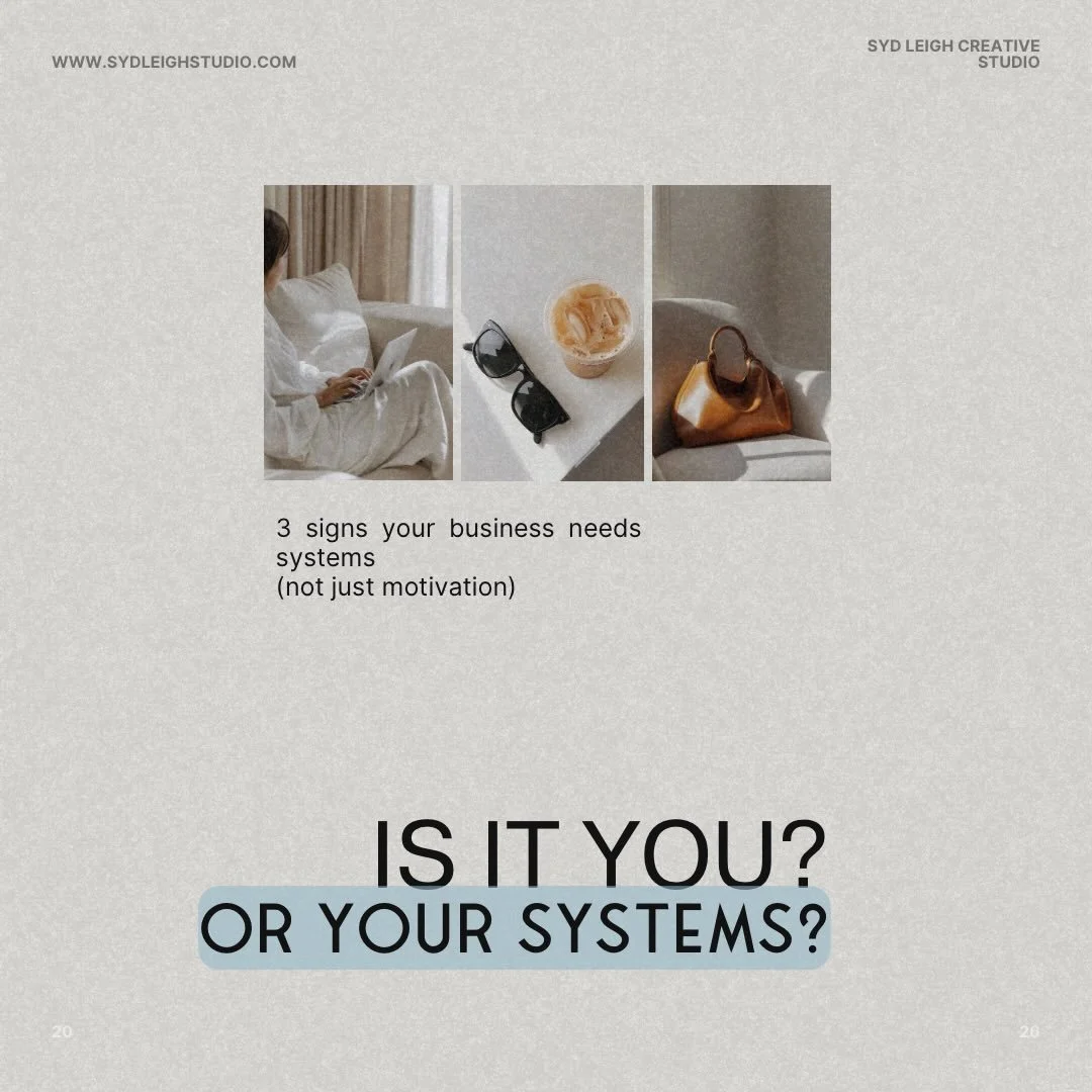 Burnout isn&rsquo;t always about working too hard. Sometimes it&rsquo;s about working without systems.

If your business only runs when you&rsquo;re at 110%, something needs to change, and it&rsquo;s not your work ethic.

That&rsquo;s where ethical o