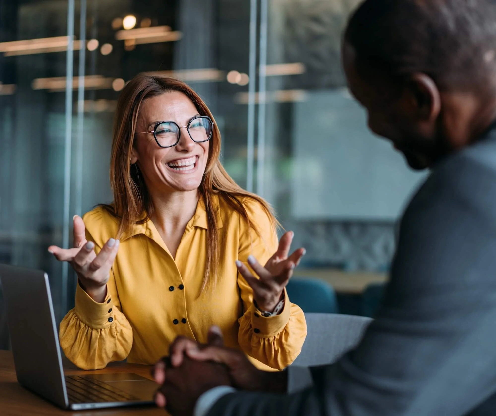 Business people in a meeting.