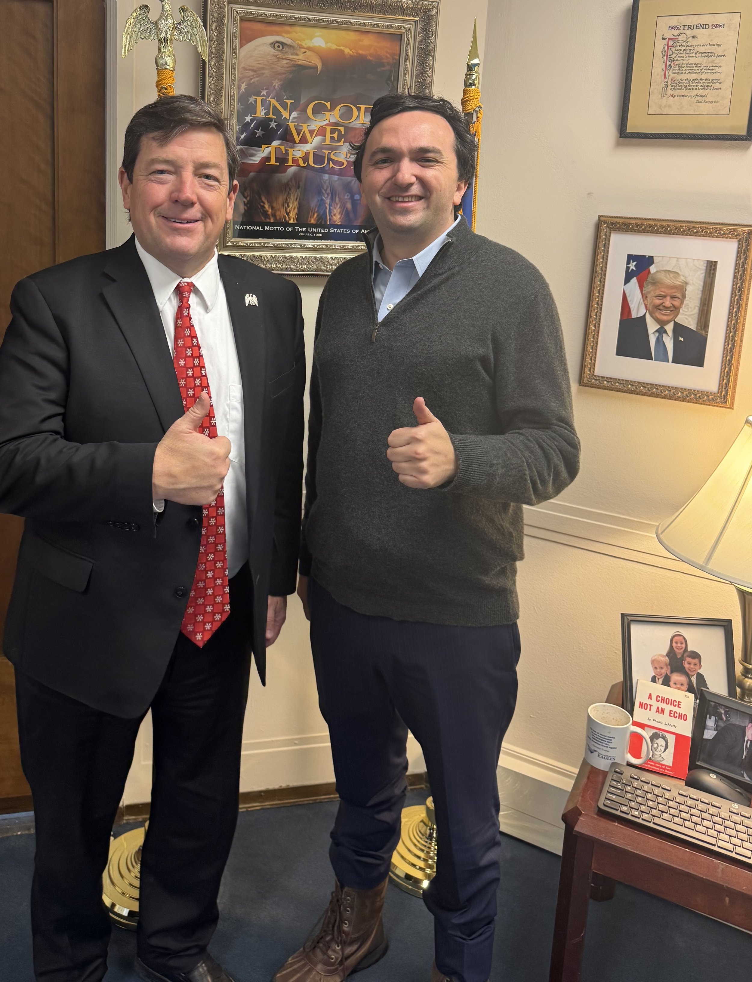 Pictured with DOJ pardon attorney Ed Martin