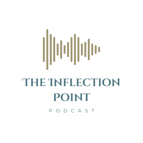 Logo of The Inflection Point Podcast featuring a stylized sound wave and text.