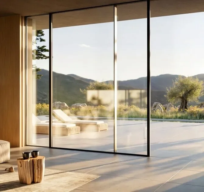 Ultraslank schuifraam van Reynaers Aluminium, HiFinity