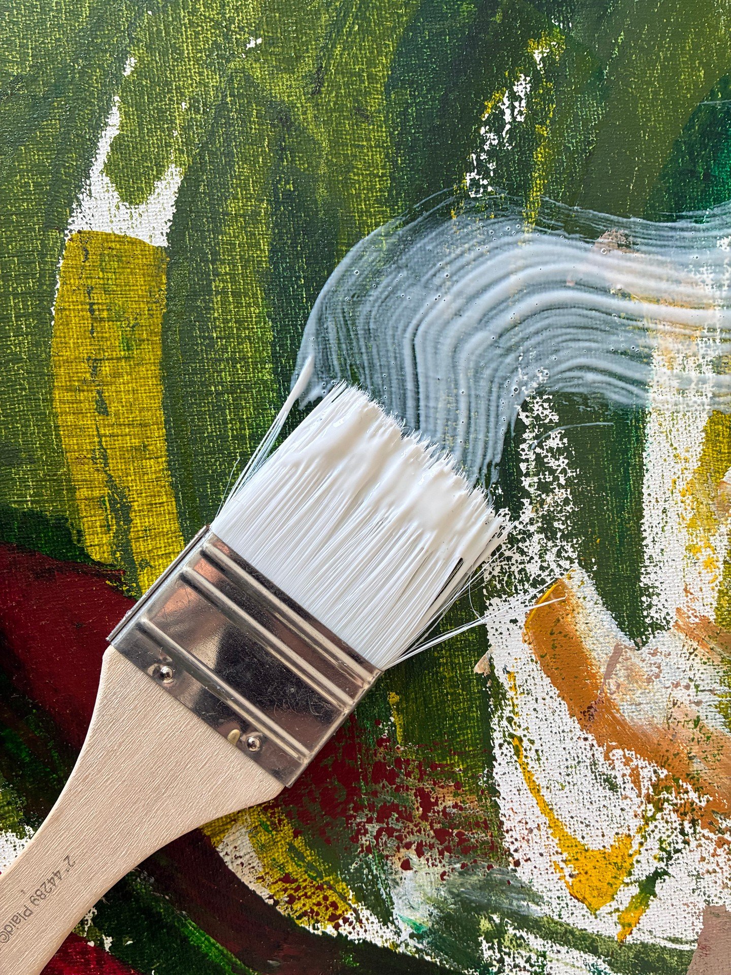 I don't like brush strokes in my paintings.

I always try to make them look organic. Sometimes I do that with pouring paint, sometimes by blotting out lines with a paper towel, or spraying water on top to make everything blend together.

Then again, 