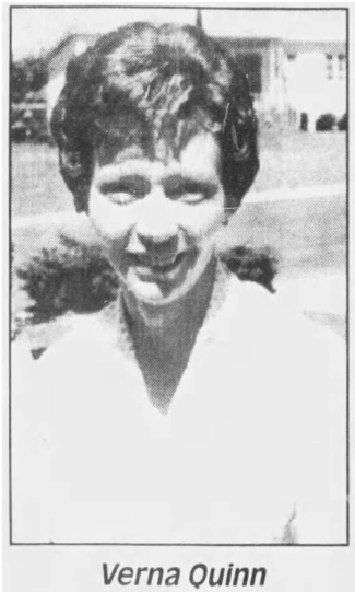 Black and white photo of Verna Quinn.
