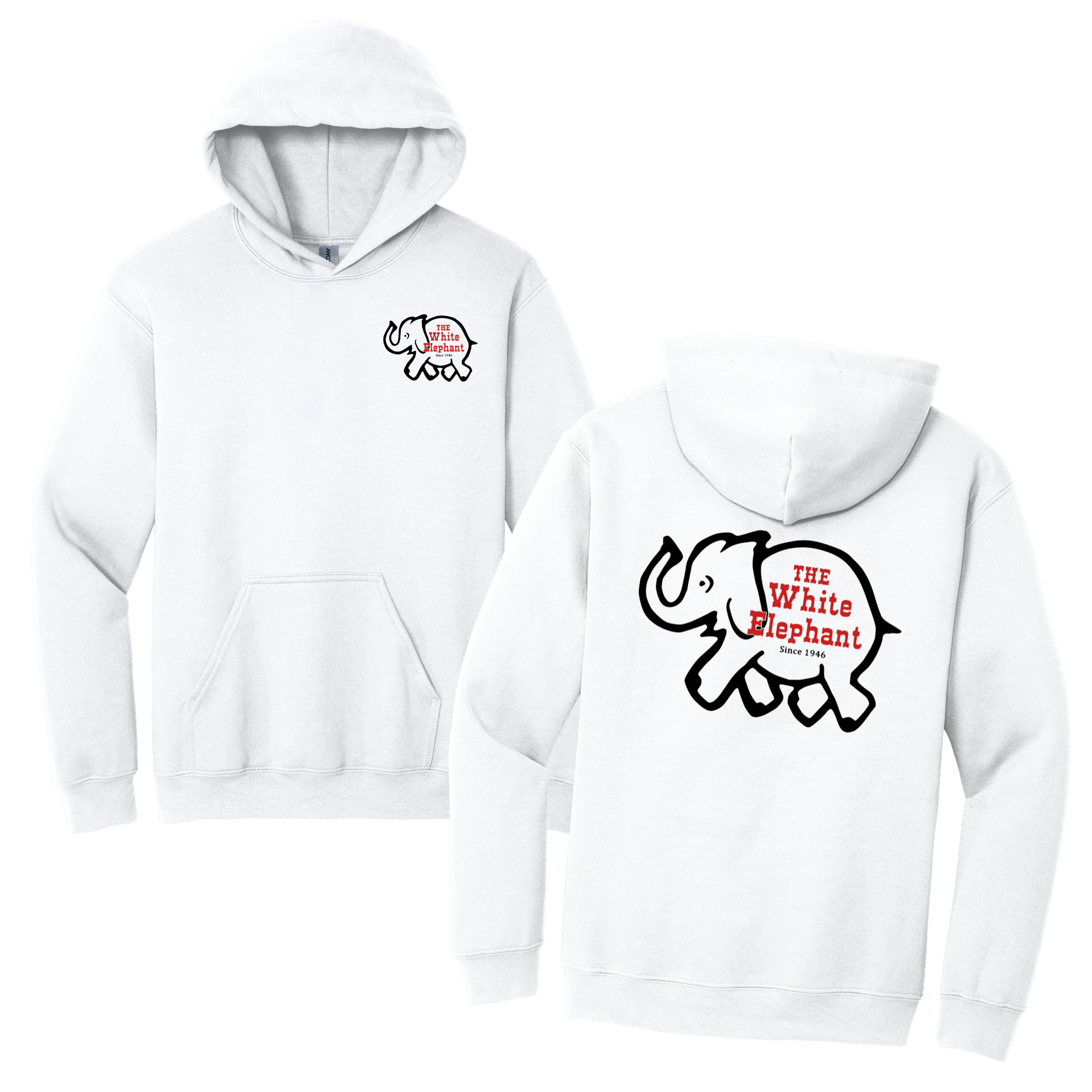 White Elephant Hoodie