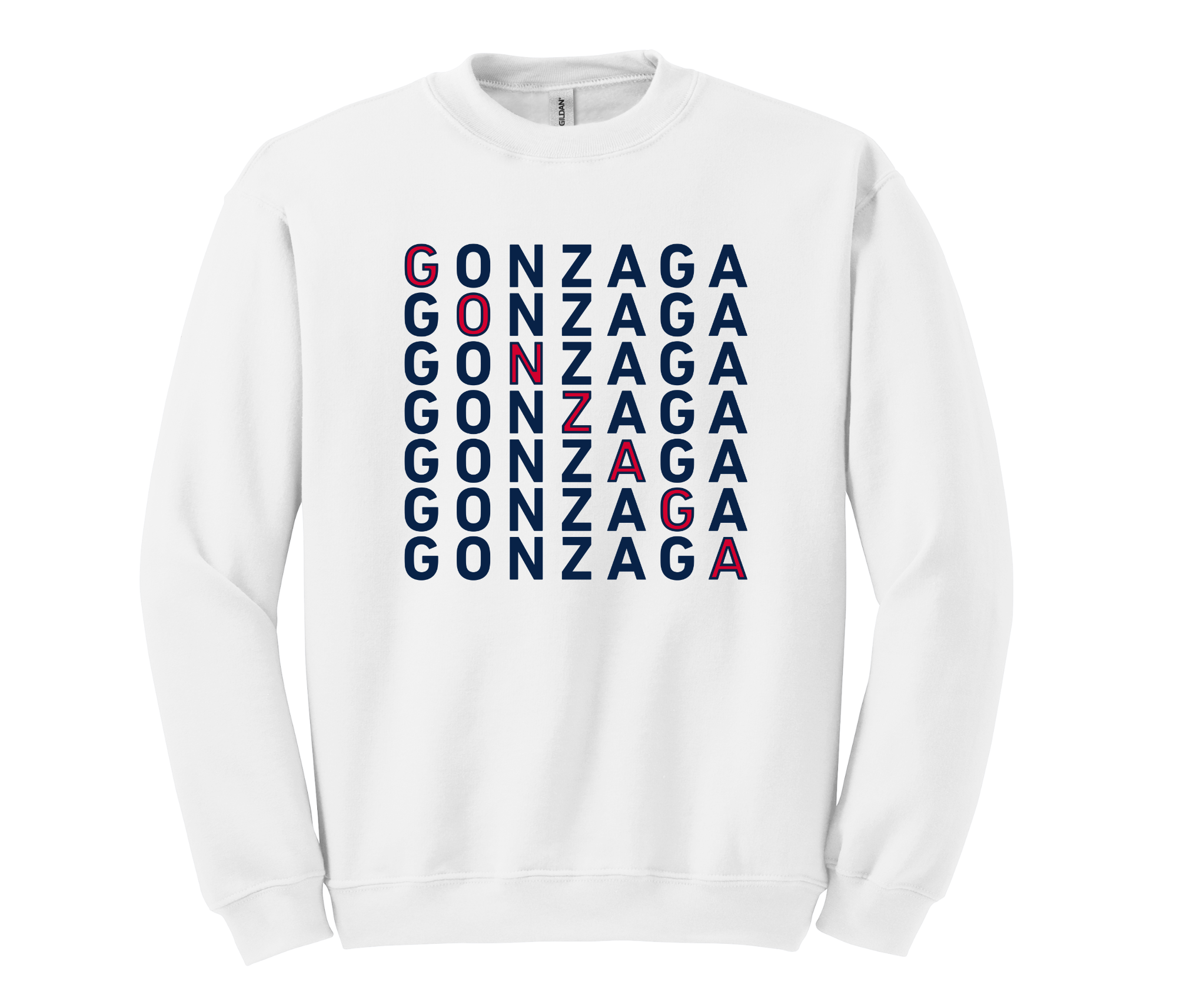 Gonzaga Typography Crewneck