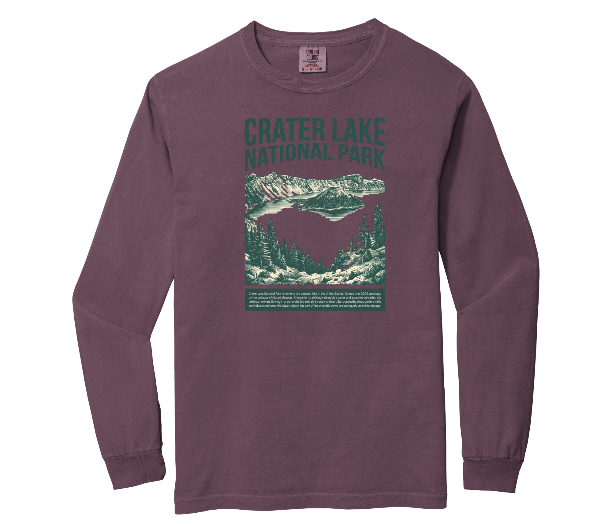 Vintage Crater Lake Long Sleeve Tee