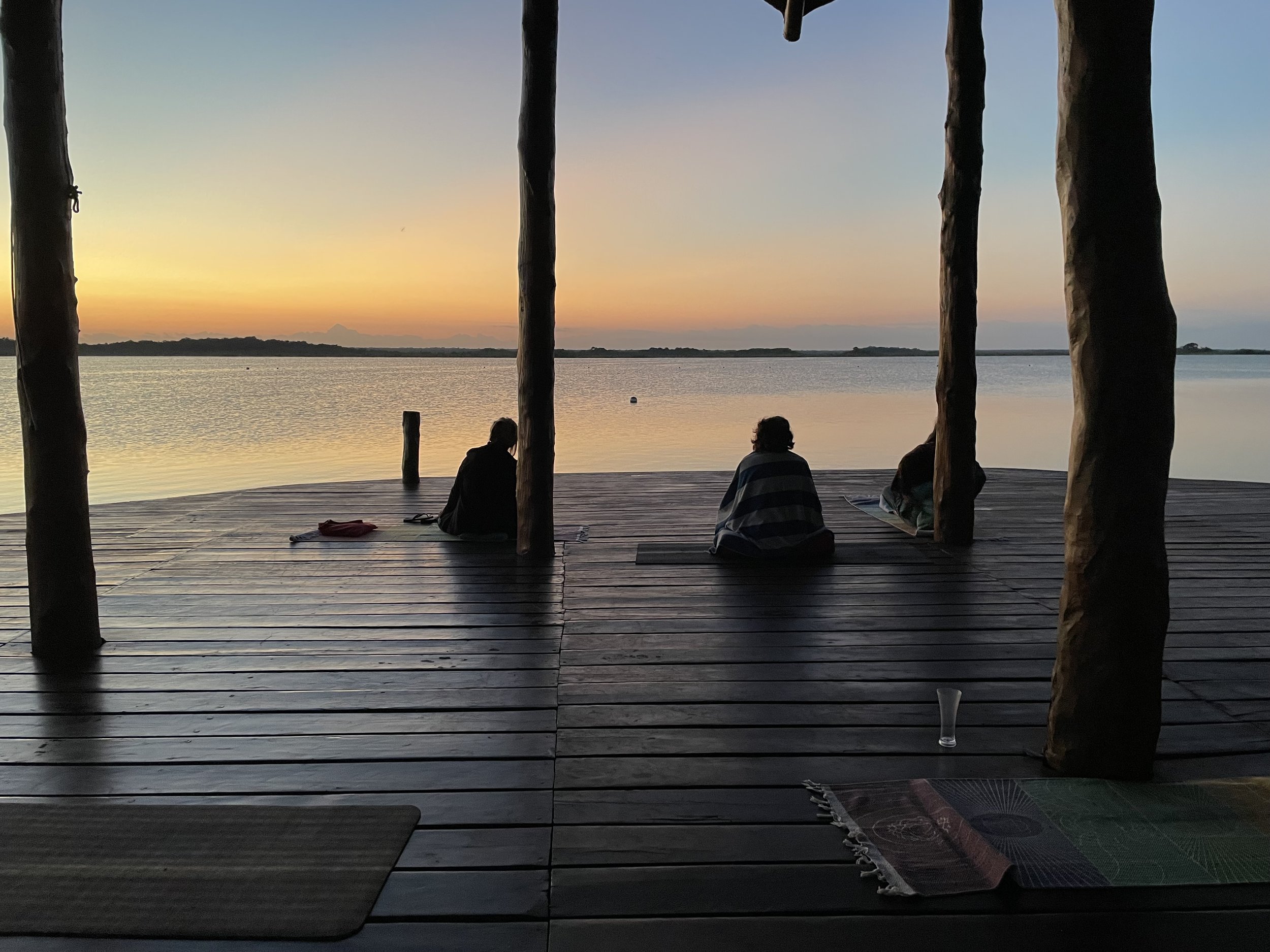meditation retreat sunset 