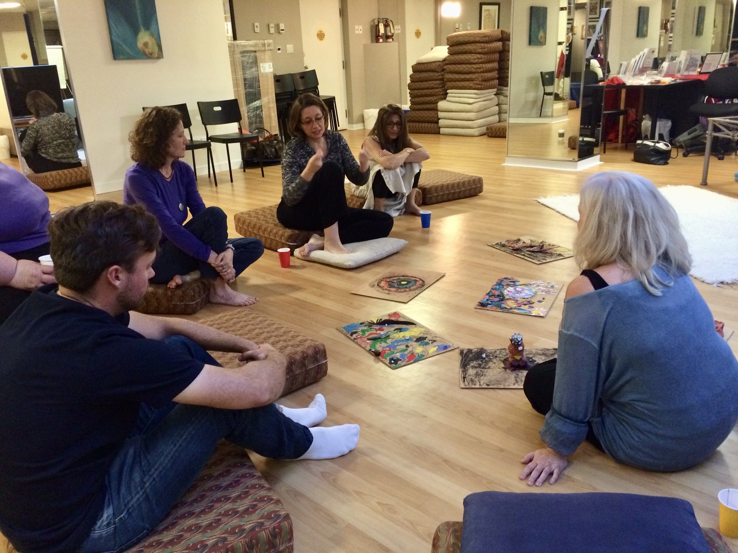 sharing expressive arts activity