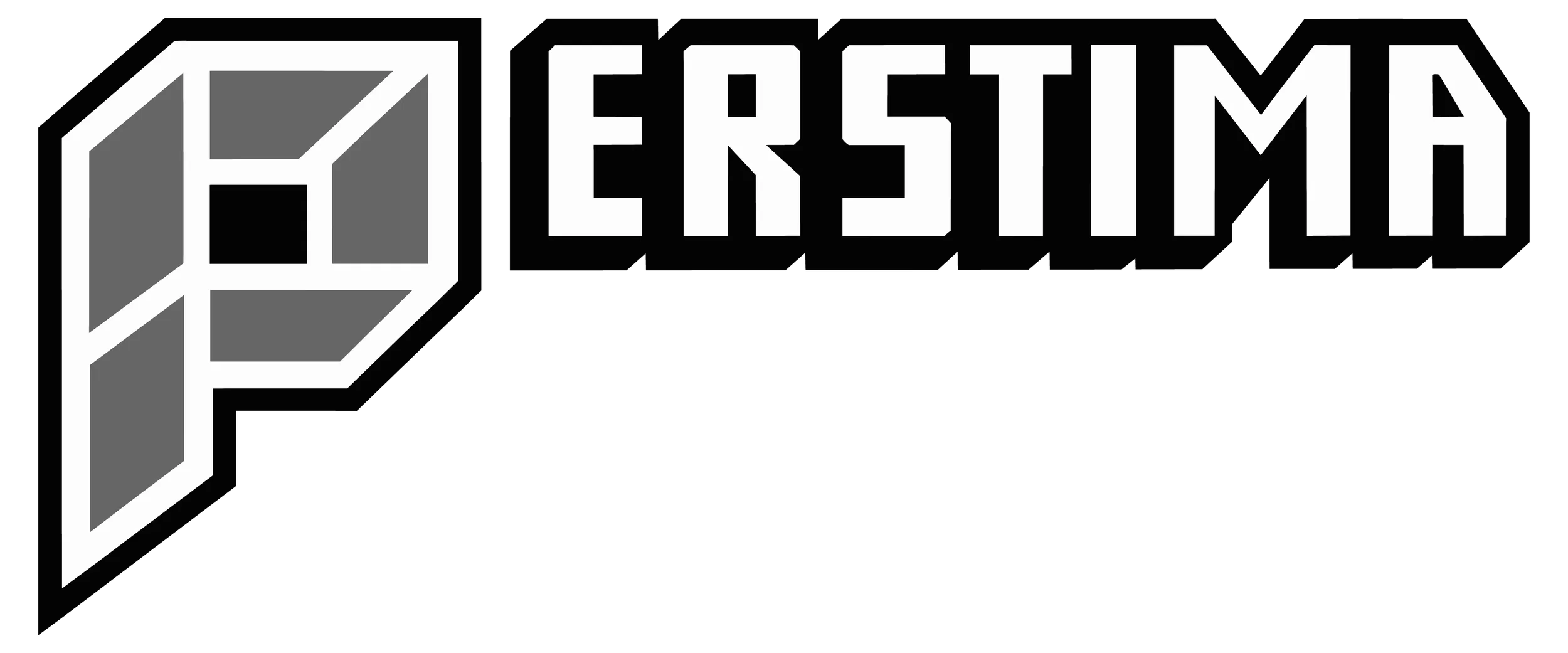 Perstima logo in monochrome featuring a geometric letter P emblem, representing Malaysia's leading tinplate and tin free steel manufacturer