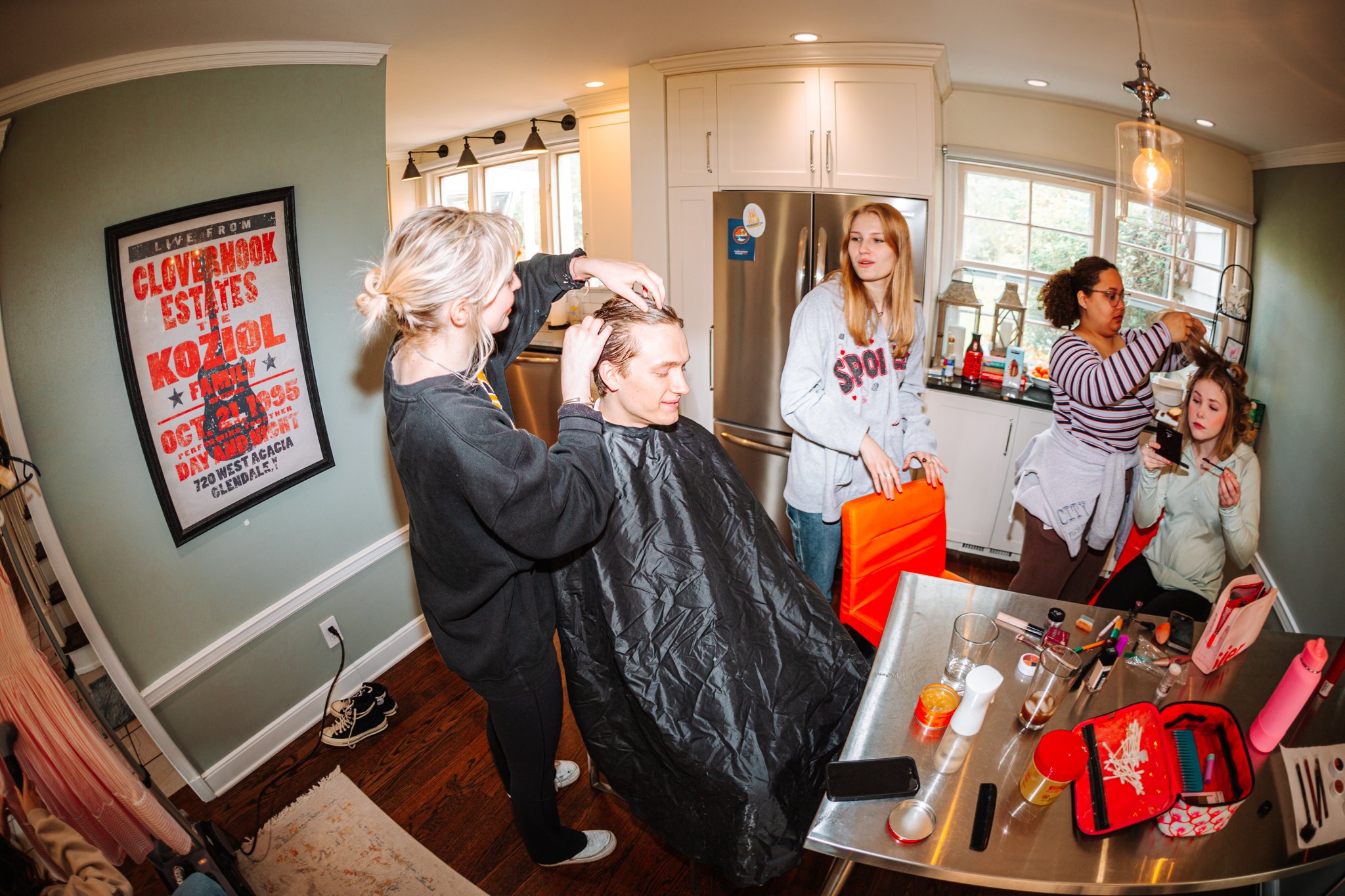 Brandon Engel, 'Bad For Me' Hair & Makeup BTS photo.