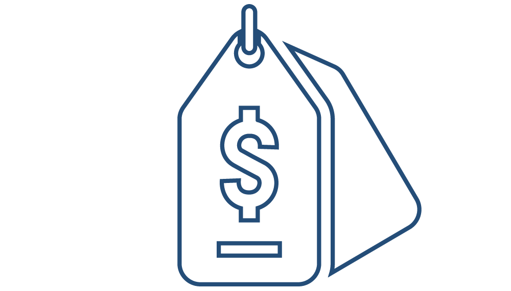 icon of a price tage representing pricing and packaging consulting
